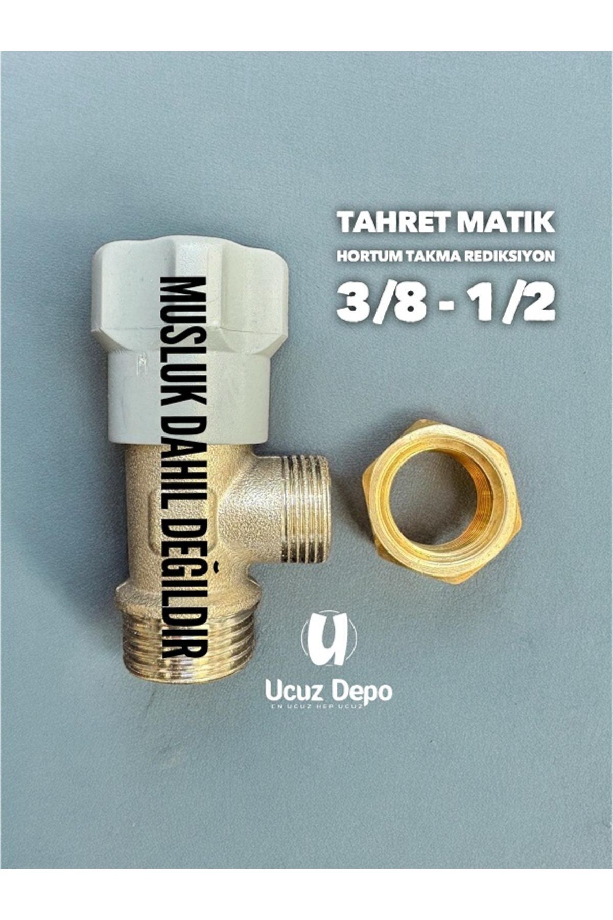 Ucuz Depo Ara Musluk Taharetmatik Takma Aparatı 3/8 - 1/2 Redüksiyon Dönüştürücü Aparat 2 Adet