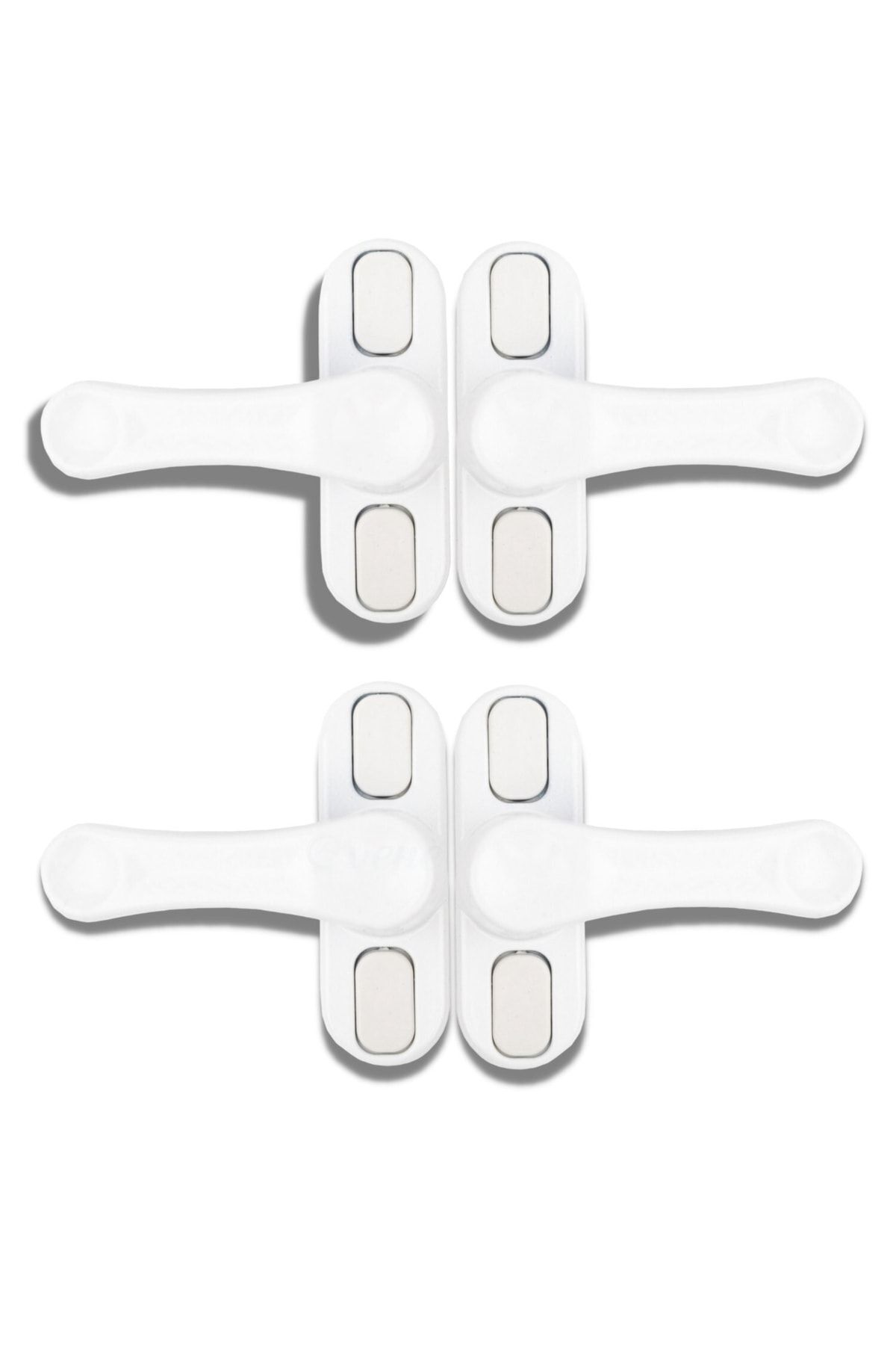 Evene Beyaz Pencere Emniyet Kilidi Çocuk Hırsız Kilidi Çekmeli Pvc 4 Adet