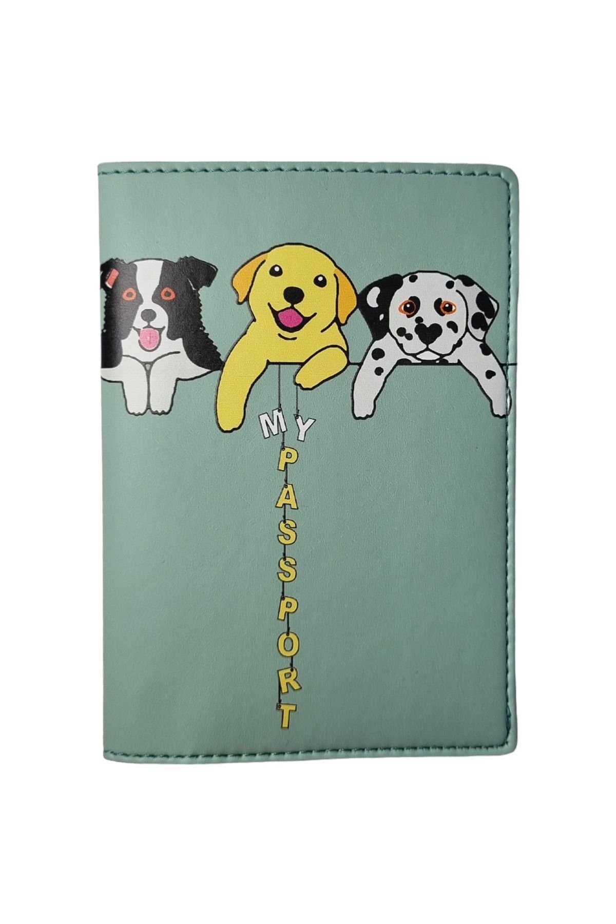 Acar Mira Thermo Leather Printed Passport Case Passport Holder Travel Wallet Mint Green