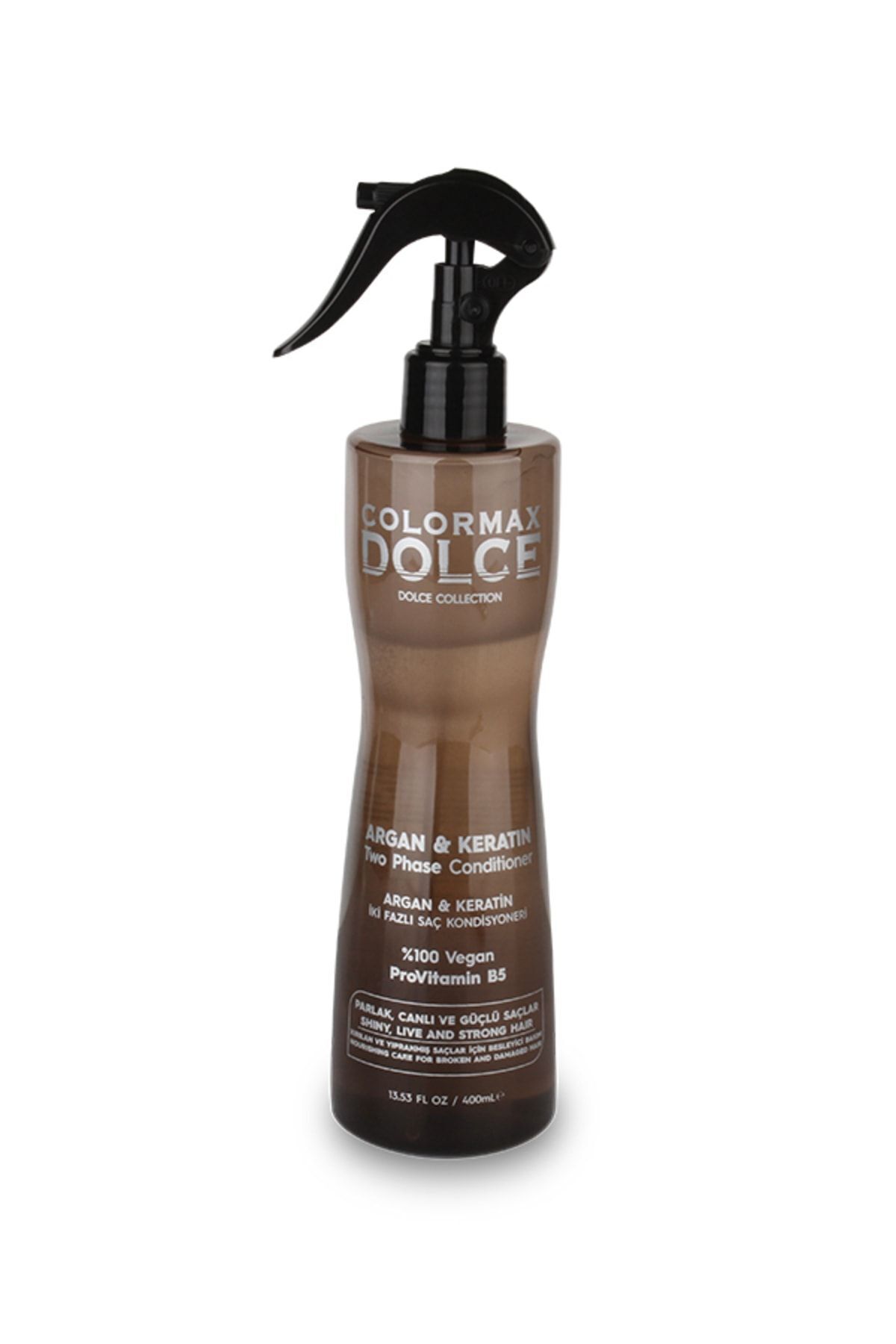 400 میلی لیتر اسپری موی دو فاز آرگان و کراتین (100% گیاهی) COLORMAX DOLCE