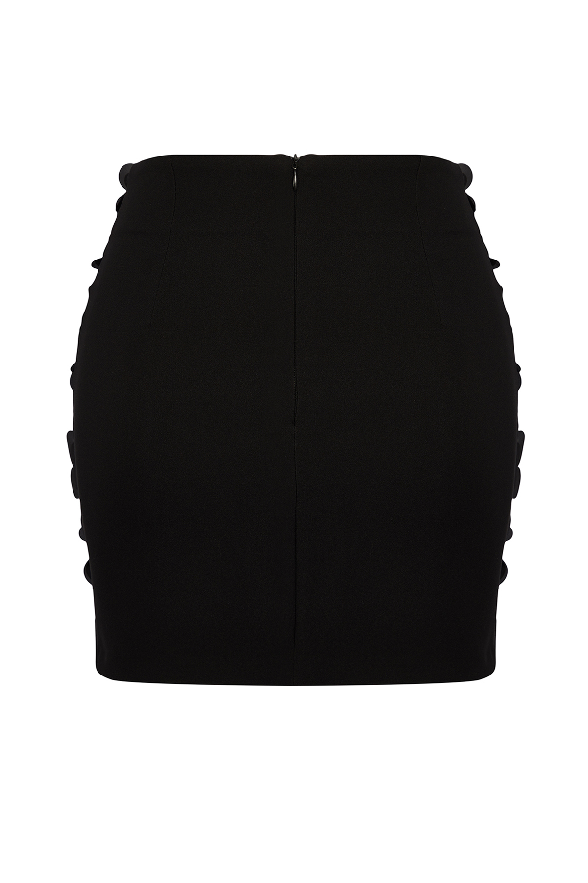 Trendyolmilla  Siyah 3 Boyutlu Çiçekli Dokuma Etek TPRSS24ET00016 - Görsel 9