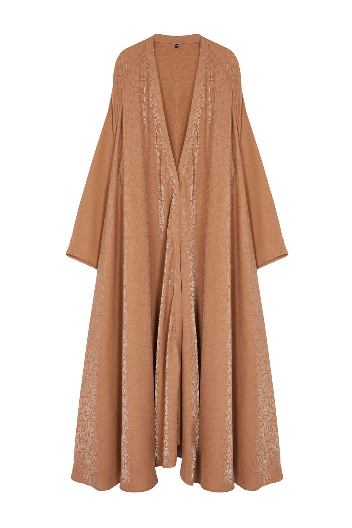 Trendyol Modest-Camel Patterned Woven Cap - Ferace/Abaya TCTSS24KF00045 6