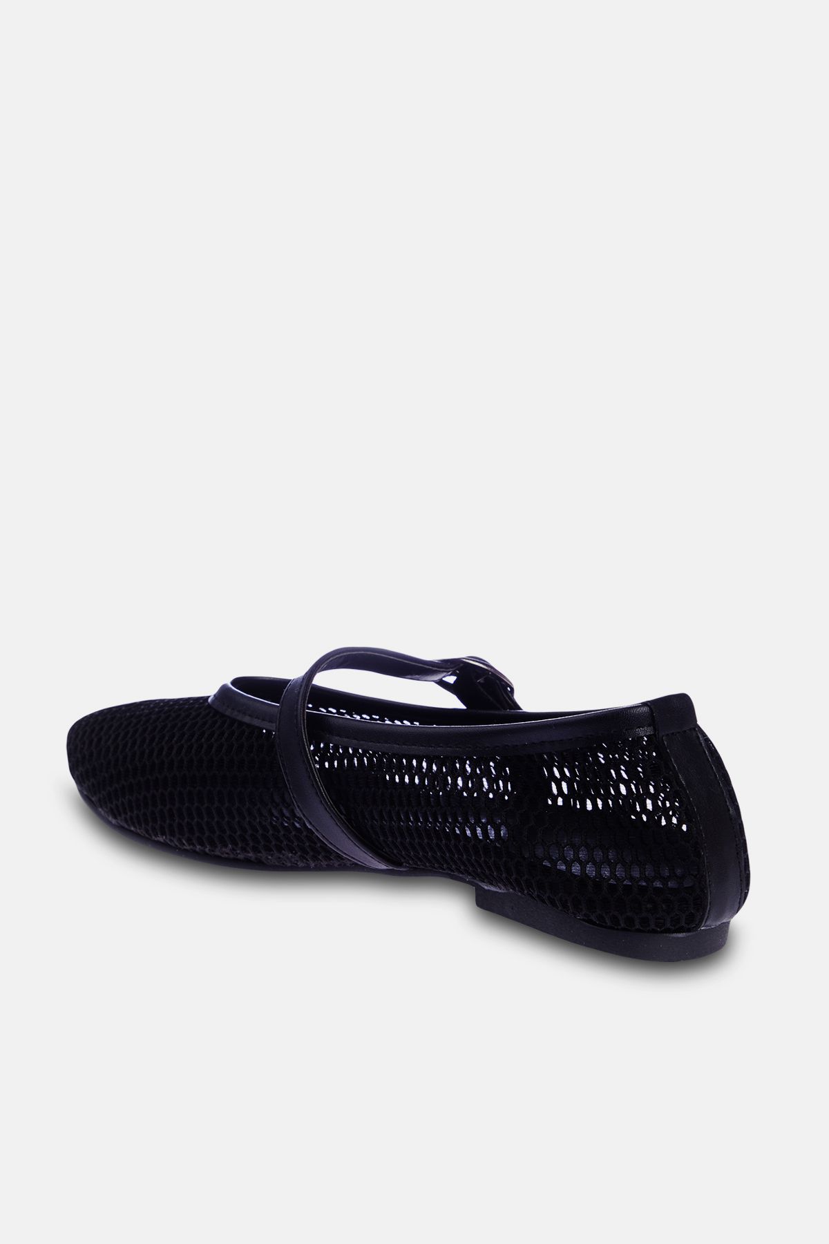 TRENDYOL SHOES-Schwarze Mesh-Mary-Jane-Ballerinas mit runder Spitze für Damen TAKSS24BE00000 7