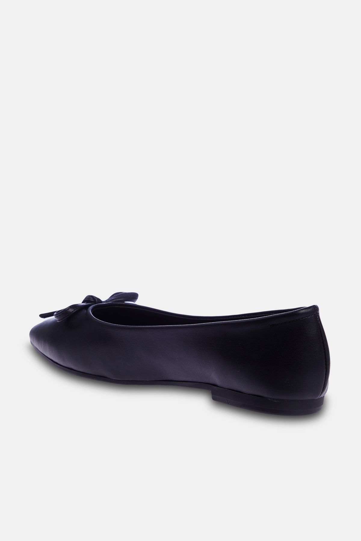 TRENDYOL SHOES-Schwarze Ballerinas mit spitzer Spitze für Damen - Schleife TAKSS24BE00007 4