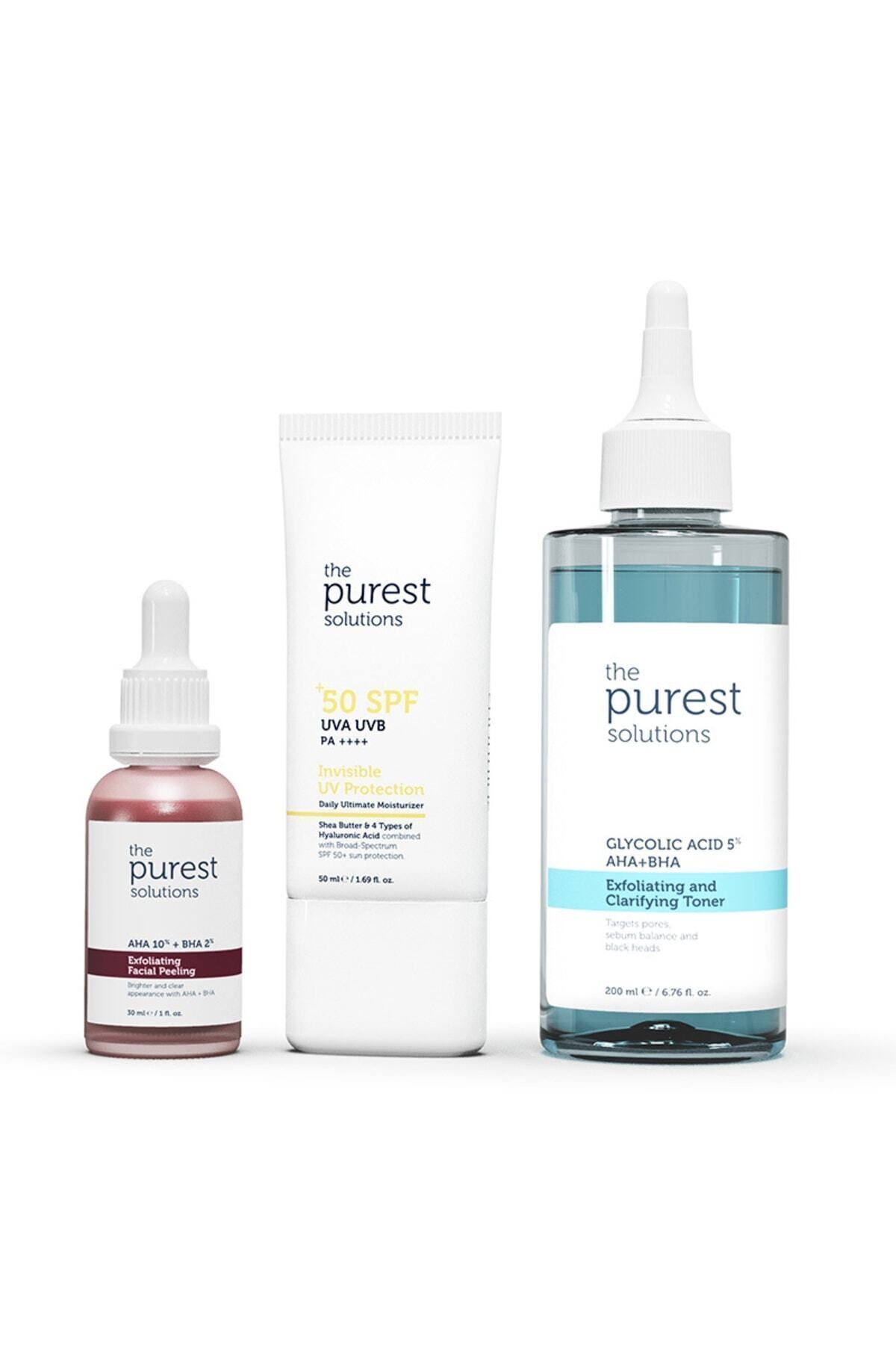The Purest Solutions Siyah Nokta Karşıtı Ve Gözenek Sıkılaştırmaya Yardımcı Güneş Koruyucu Set