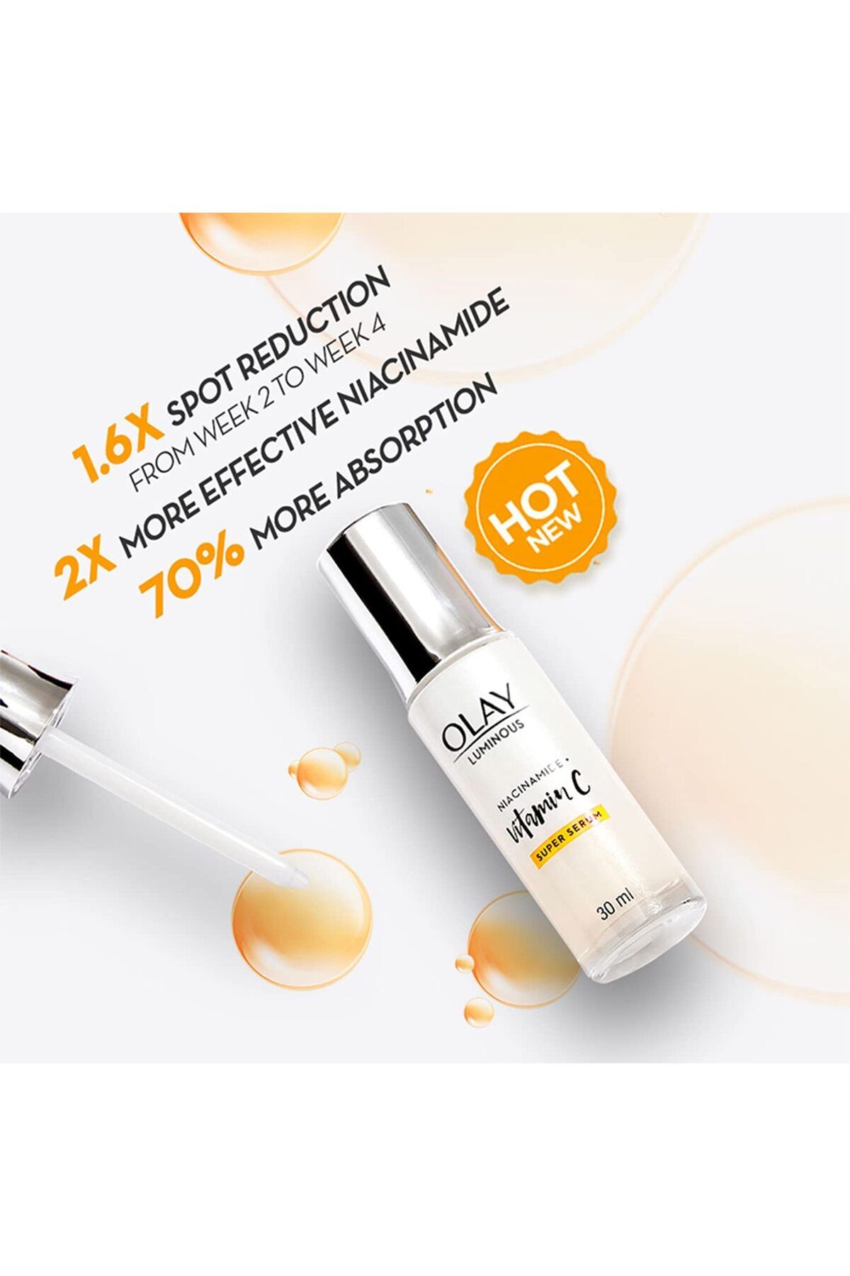 OLAY-Luminous serum with Niacinamide + Vitamin C for Even & Glowing skin 30ml 3