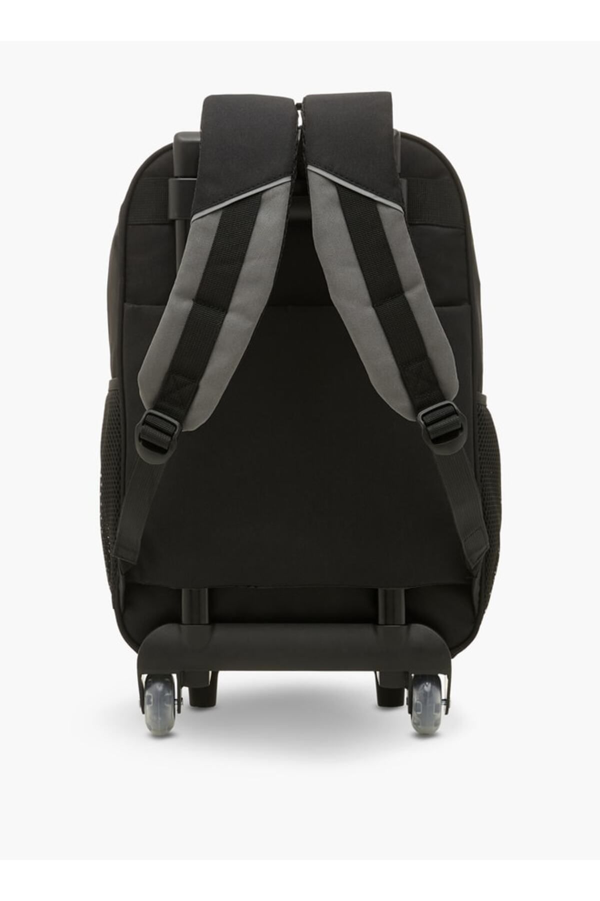 LBL by Shoexpress-Colourblock Trolley Backpack with Retractable Handle - 44x16x30 cm 3