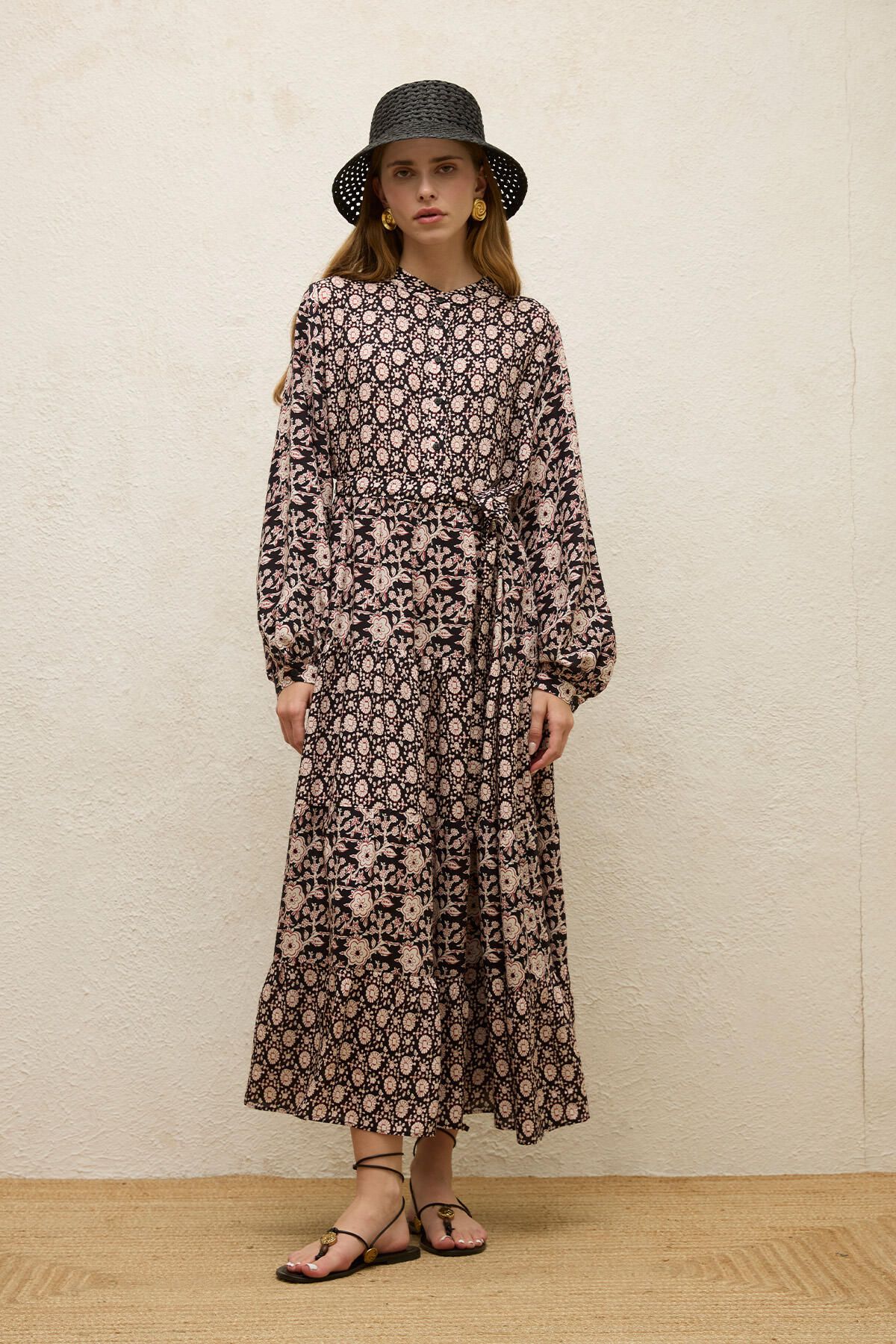 Manuka-Gaia Patterned Viscose Layered Dress 5