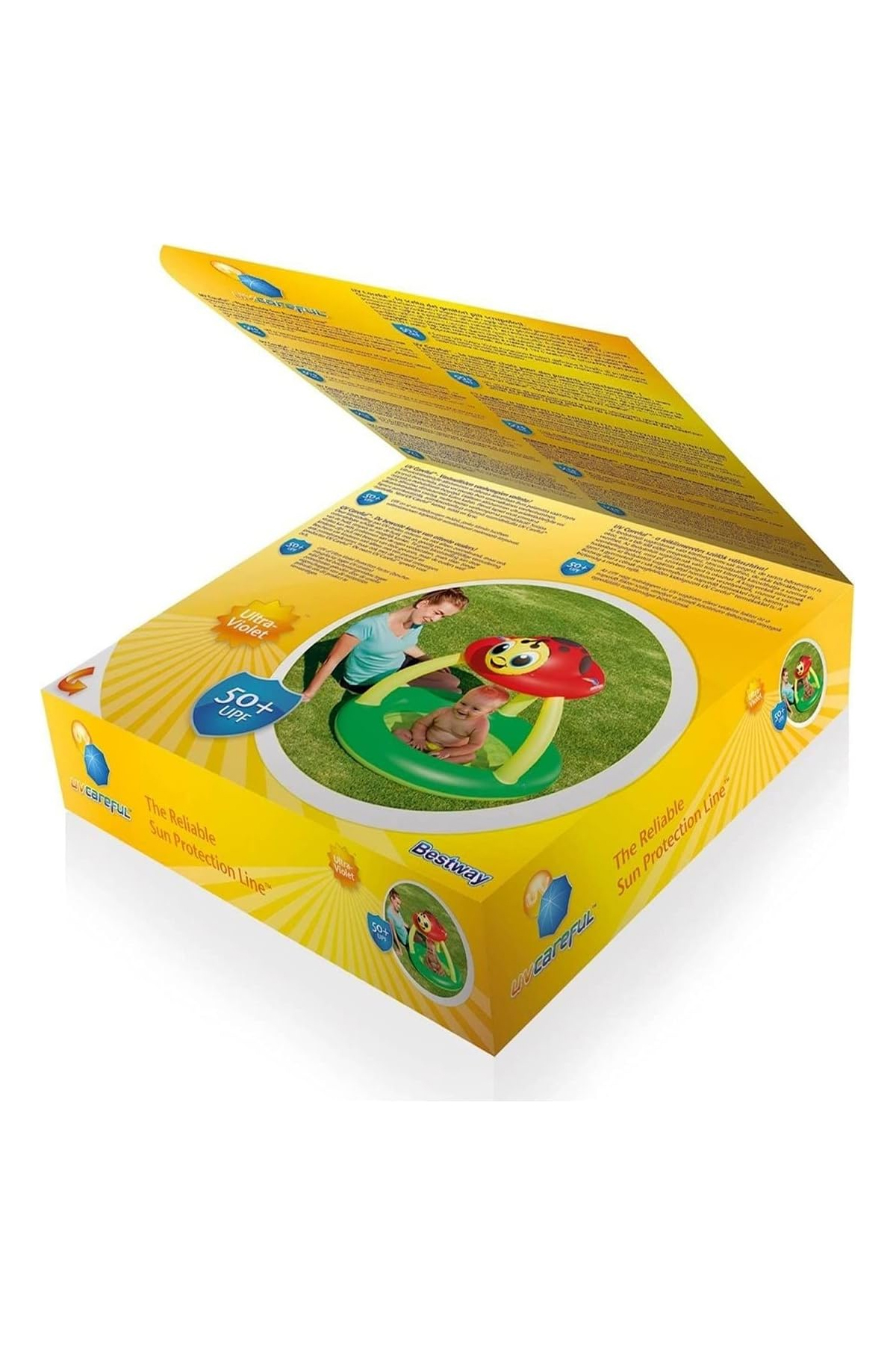 Bestway Gölgelikli Şişme Havuz 91 X 84 Cm Şişme Yumuşak Tabanlı UV Güneş Korumalı Uğur Böceği Tenteli Havuz fotoğrafı 2 (önizleme)