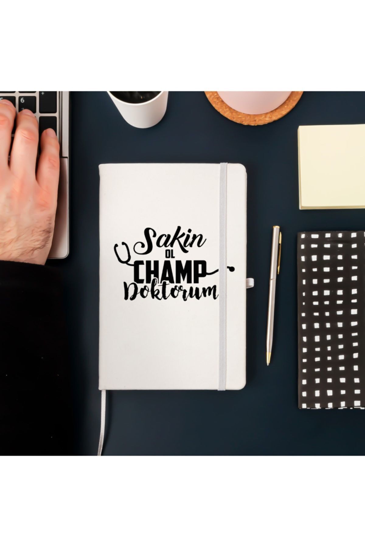 Hediyesepeti-هدية للطبيب حافظ على الهدوء، مفكرة مضحكة مصممة من Champ 3