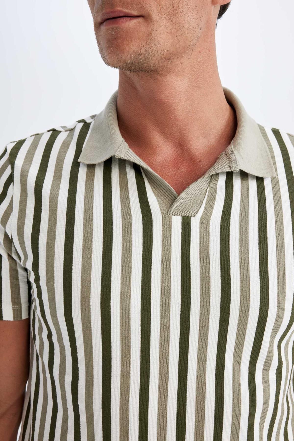 پولوشرت مردانه دفاکتو | D4795AX24SM Defacto - Image 5