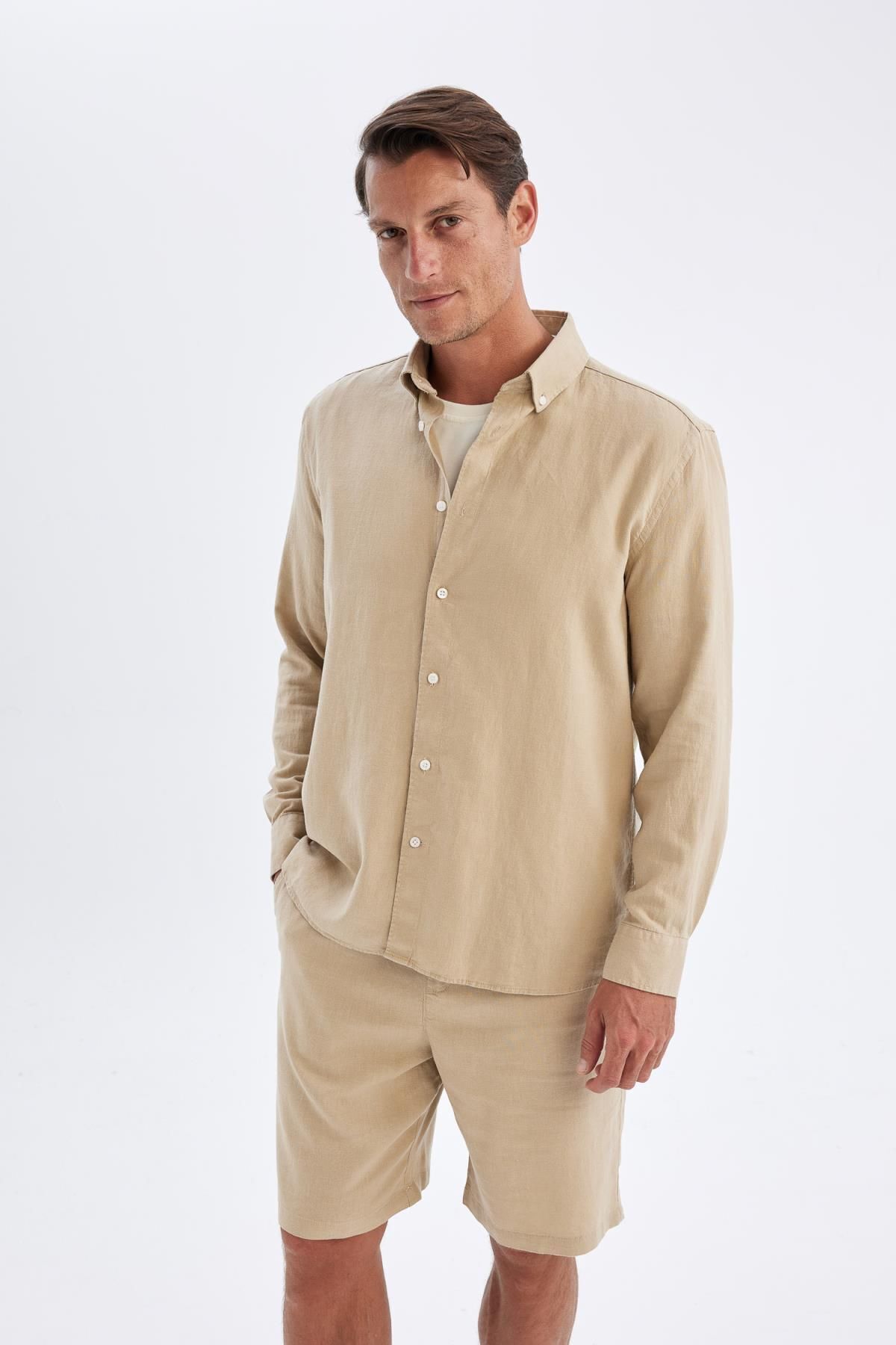 پیراهن مردانه دفاکتو | C1106AX24SM Defacto - Image 3