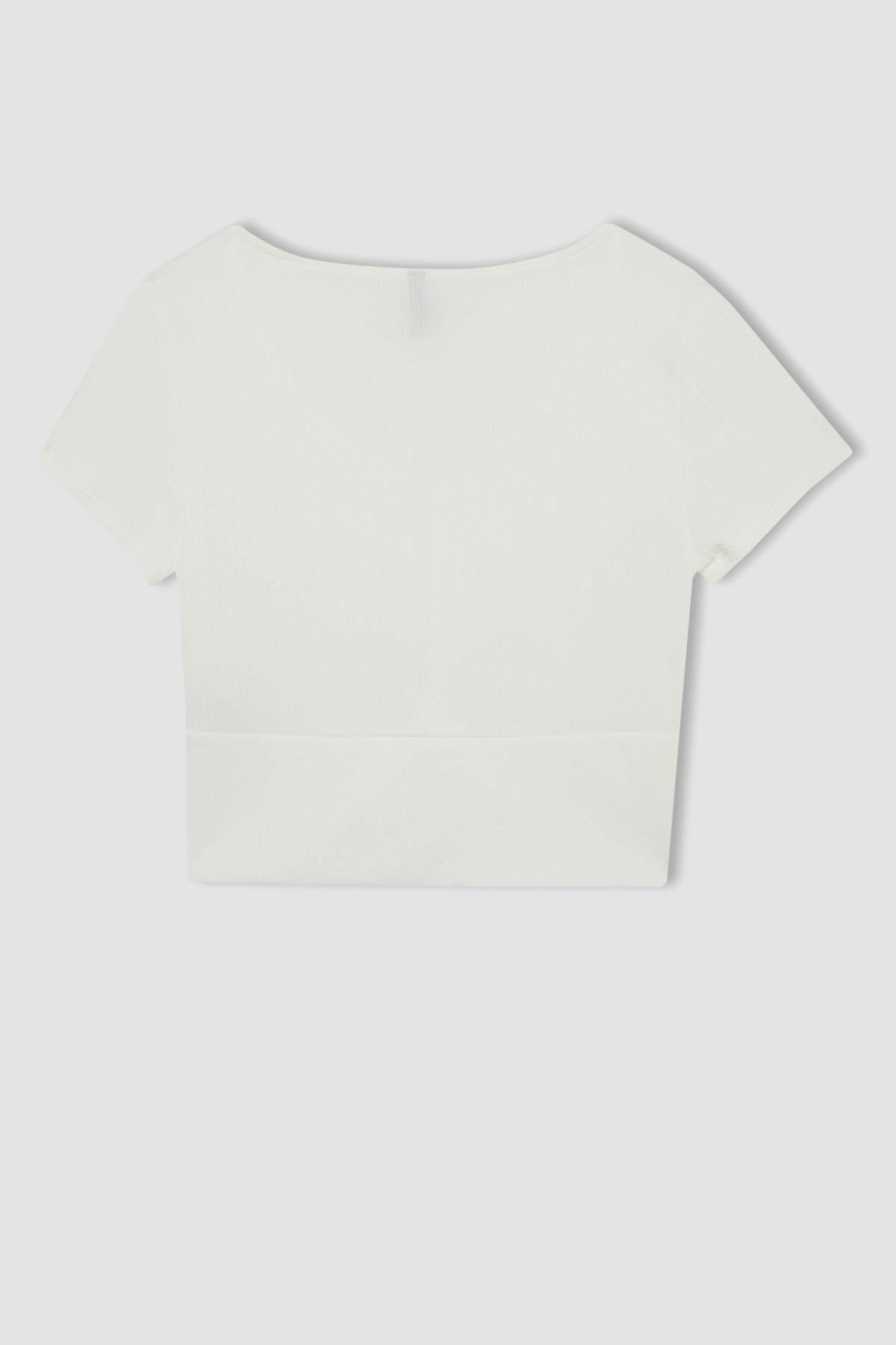 تی شرت زنانه دفاکتو | D2911AX24SM Defacto - Image 3