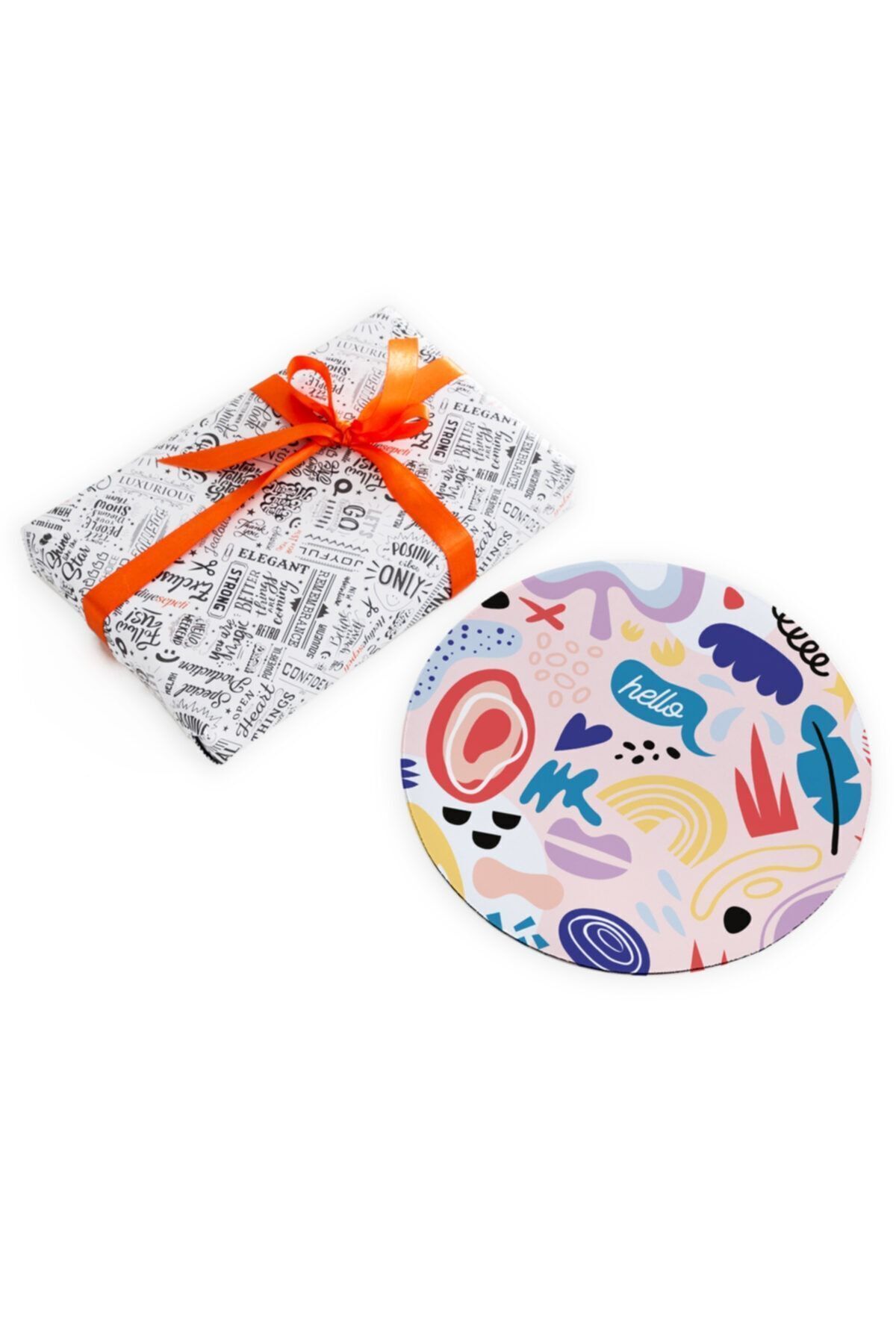 Hediyesepeti-Minimal Colorful Design Round Mousepad - Mouse pad - Mouse Pad 6