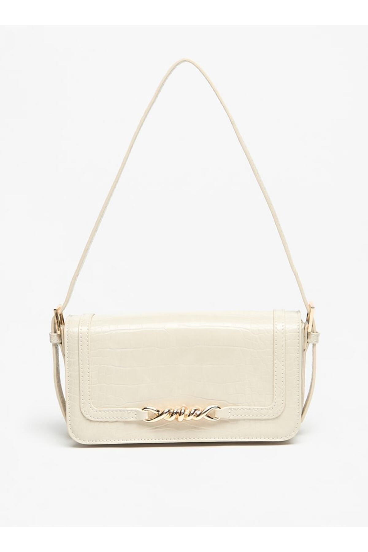 Flora Bella by Shoexpress-Textured Shoulder Bag with Button Closure 1