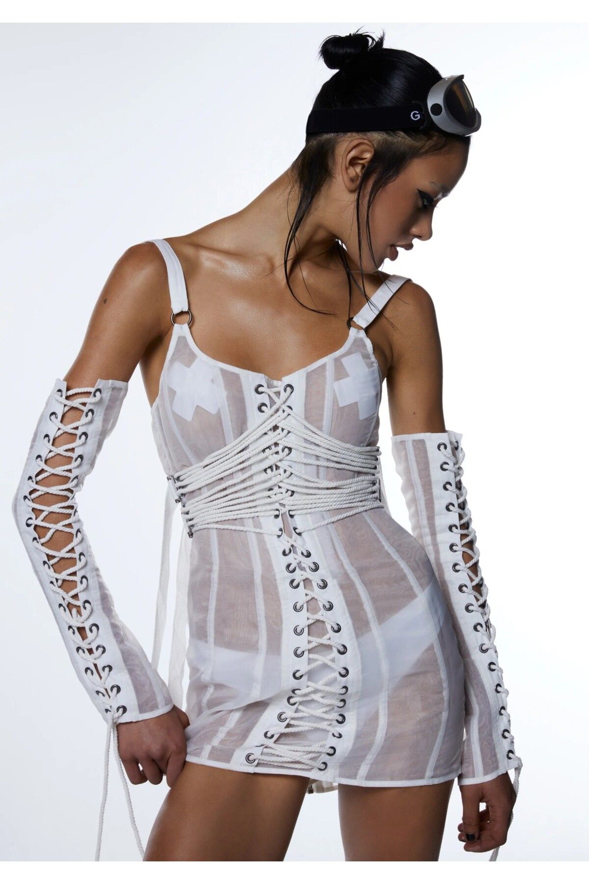 DOLLSKILL-Downbeat Organza Corset - Dress and Gloves Set 6