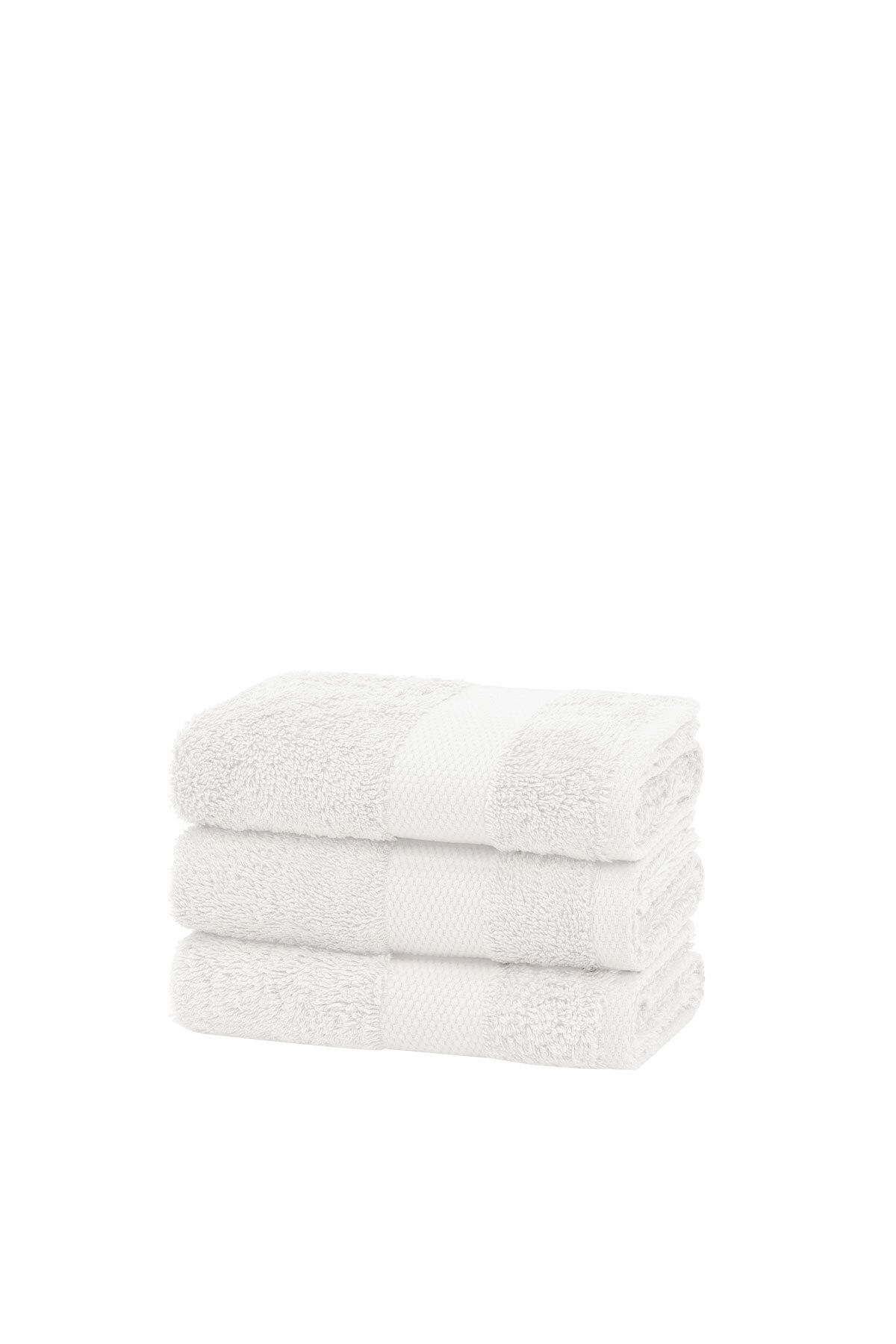 Yataş-Essentials 3-Piece Guest Towel Set Ecru - 30X50 cm 2