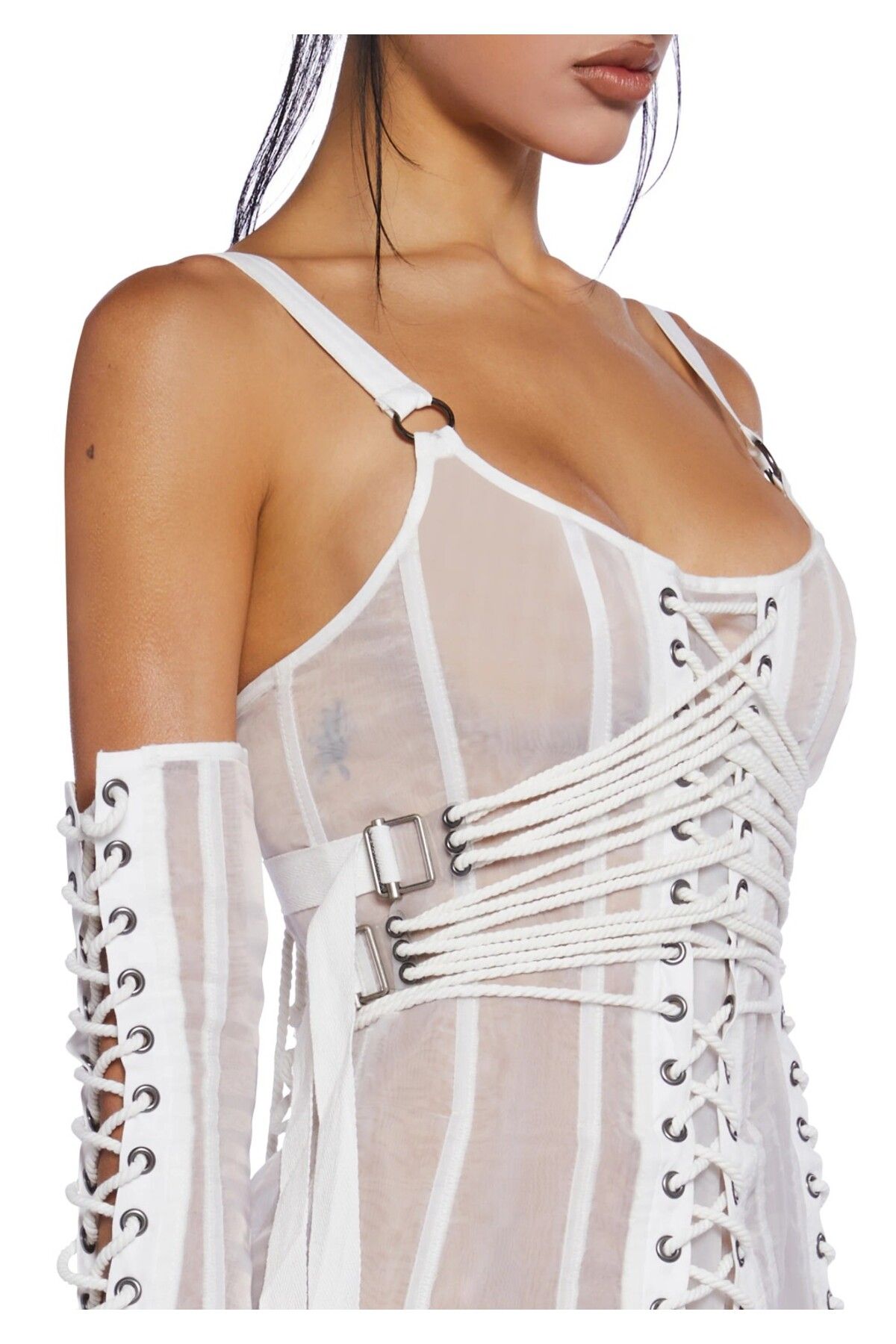 DOLLSKILL-Downbeat Organza Corset - Dress and Gloves Set 5