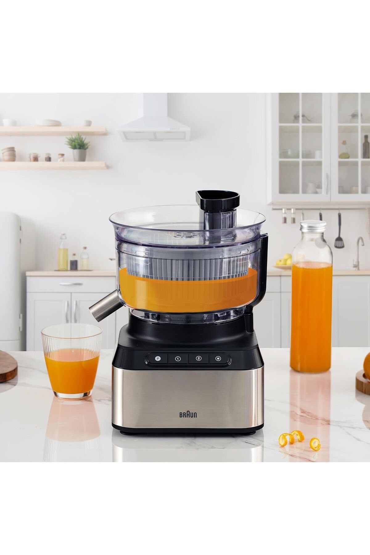 Braun-PurEase food processor 800W with 2.1L chopper & 1.2L blender, Dual safety, BLACK, FP 3235 SI 6
