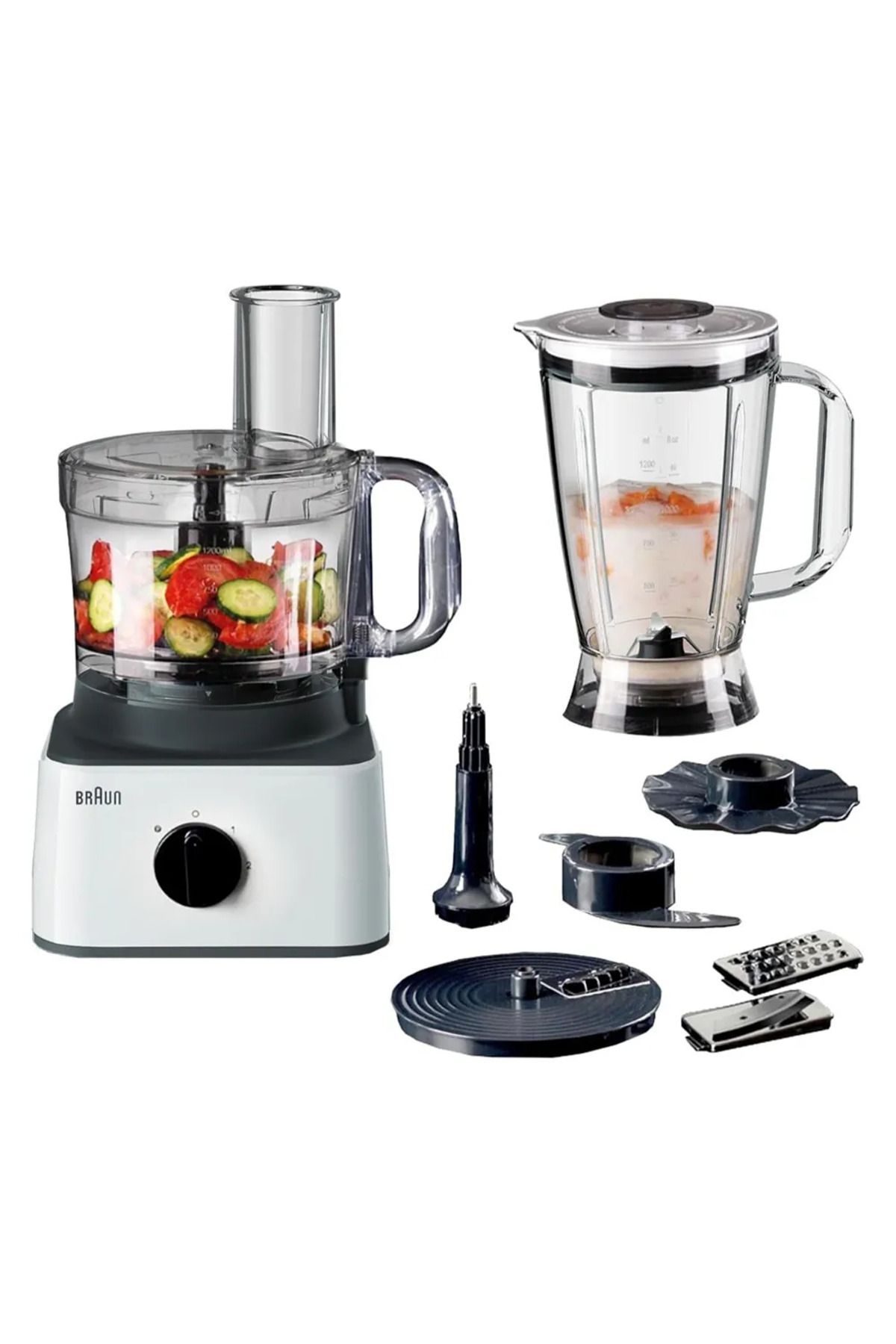 Braun-Food Processor 8in1 System, 2.1L Bowl, 1.8L Blender, Chop, Slice, Grate, Whisk & Puree -FP0132 1