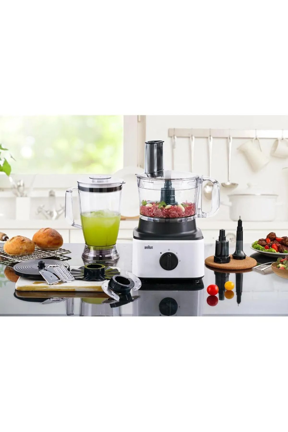 Braun-Food Processor 8in1 System, 2.1L Bowl, 1.8L Blender, Chop, Slice, Grate, Whisk & Puree -FP0132 7