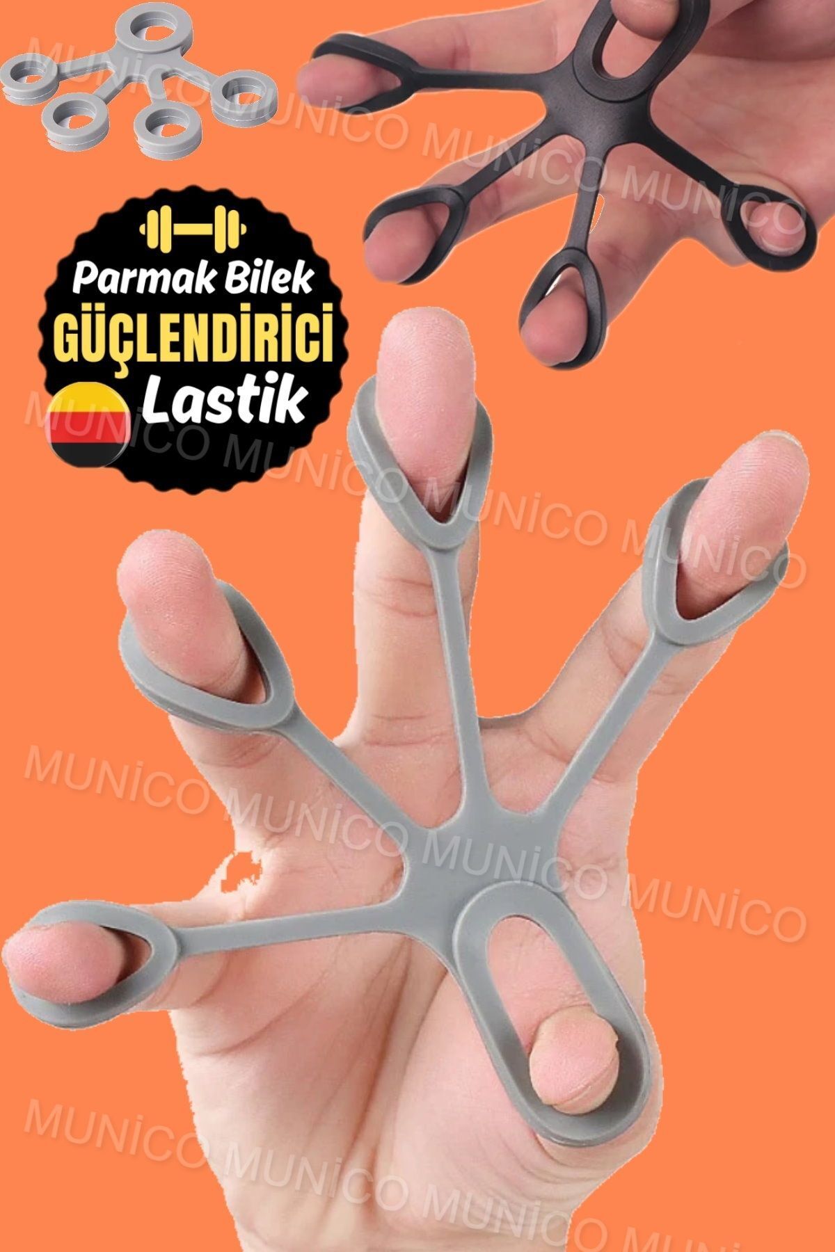 Munico El ve Parmak Egzersizleri için Ideal Ameliyat Sonrası Fizyoterapi için Silikon Parmak Genişletici