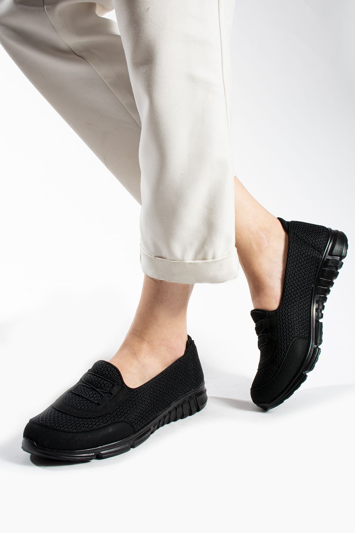 KAOF SHOES Kadın Siyah Günlük Ayakkabı Yürüyüş Ayakkabısı Anne Ayakkabısı  Anne Babet Ayakkabı Spor Ayakkabı Fiyatı, Yorumları - Trendyol