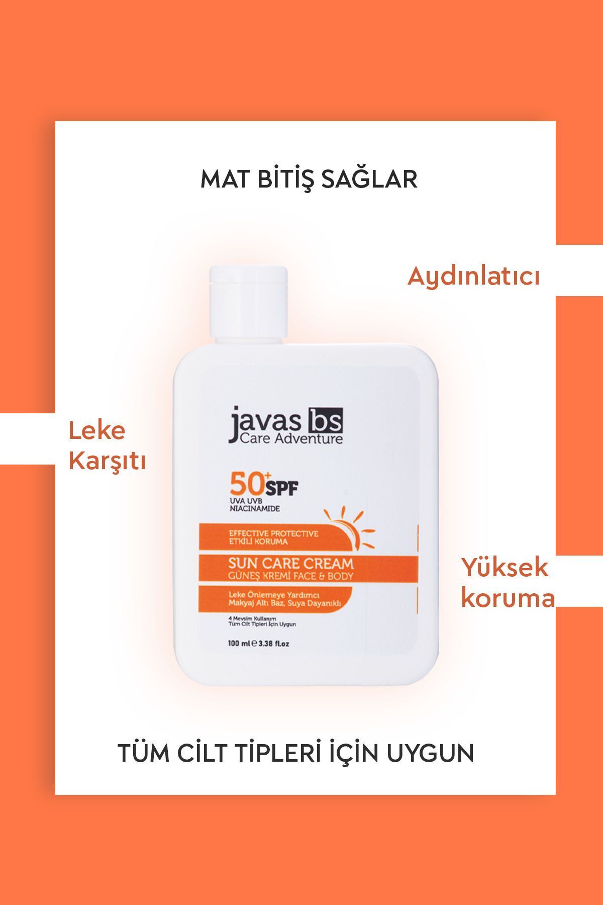 ضد آفتاب صورت   javas bs | 3351YB اورجینال - تصویر 7