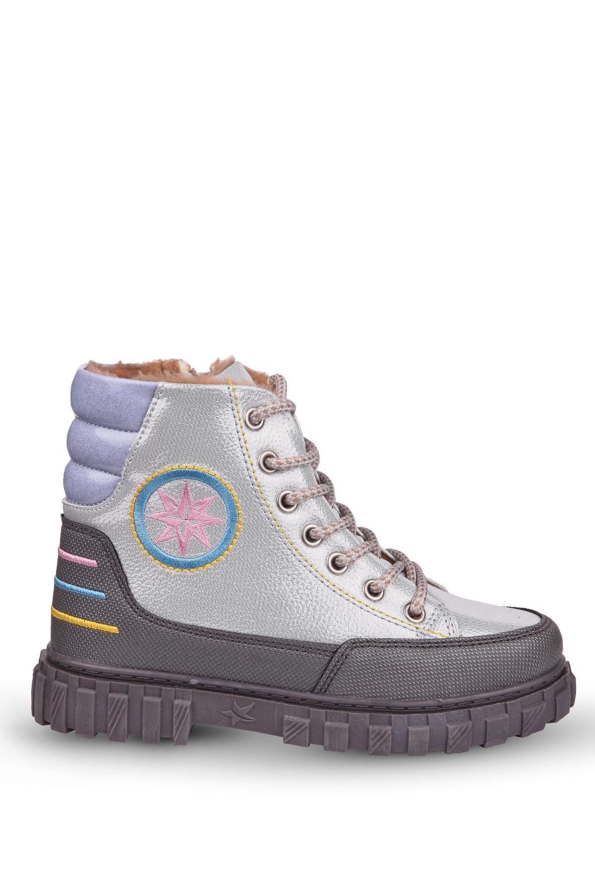 KAPTAN JUNIOR-BUTY DZIEWCZYNKA KAPTAN Z FUTREM W WEWNĄTRZ PSTR 500 4