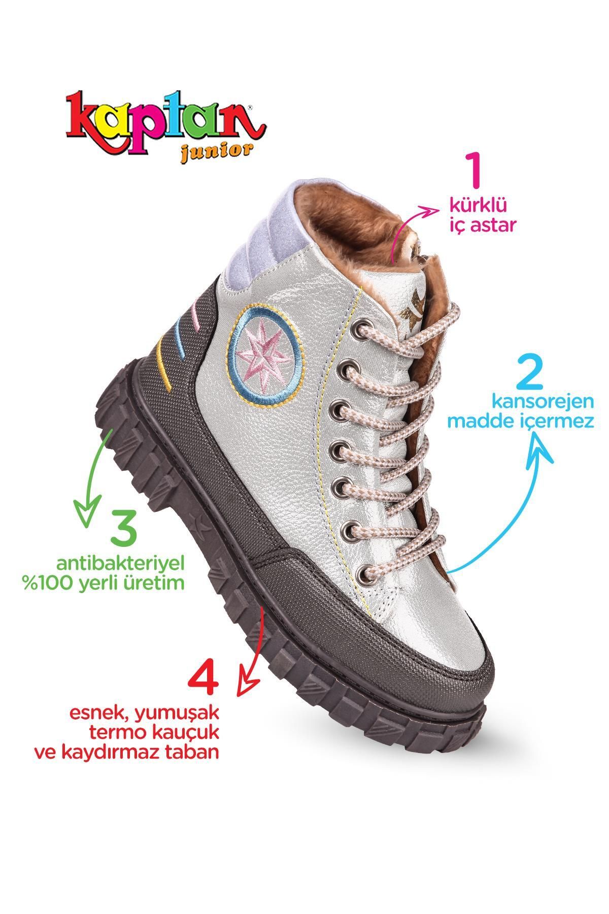 KAPTAN JUNIOR-BUTY DZIEWCZYNKA KAPTAN Z FUTREM W WEWNĄTRZ PSTR 500 2