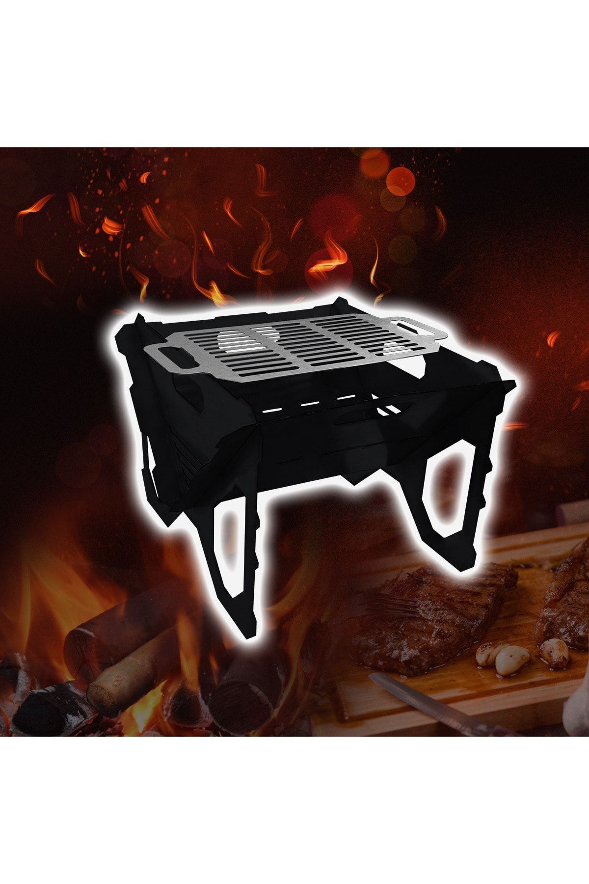 Metal Mangal V3 Izgaralı Kolay Kurulumlu Ve Taşınabilir Mangal/ Barbekü Wisegrill 7