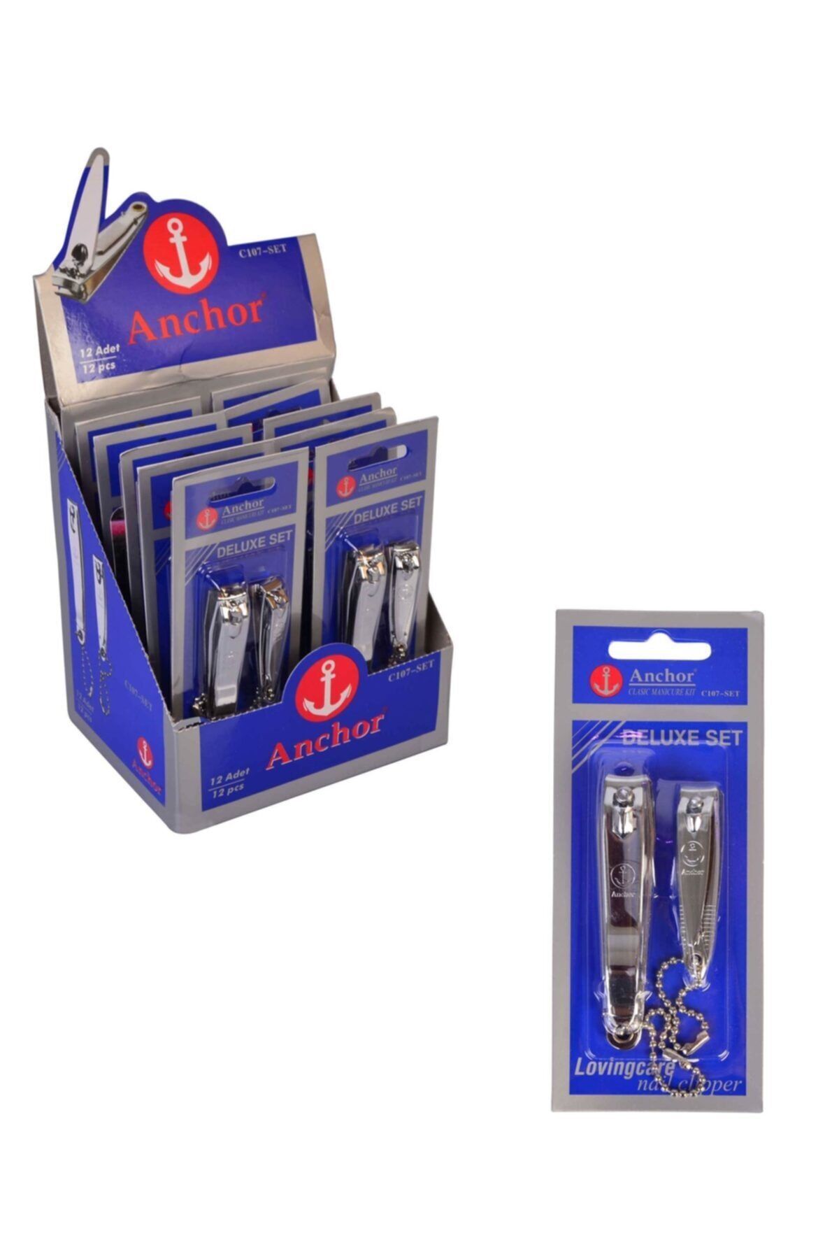 DİMAHOME **(2ADET)** Anchor 107 2li Set Tırnak Makası Bx12 Kl600 — خاکستری ANC-107