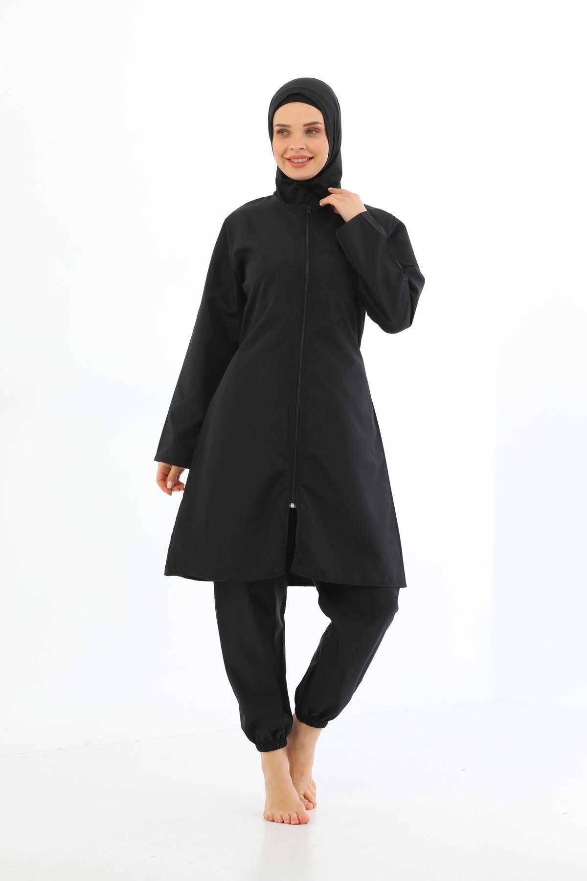 MEBA-Αλεξίπτωτο Μαγιό Hijab 4 τεμαχίων με φερμουάρ 3