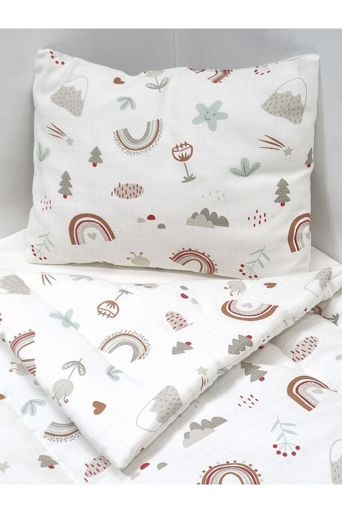 Yada Baby %100 Organik Pamuk Müslin Kumaştan 3 Parça Bebek Yorganı Seti 70 X 120 Cm fotoğrafı 6 (önizleme)