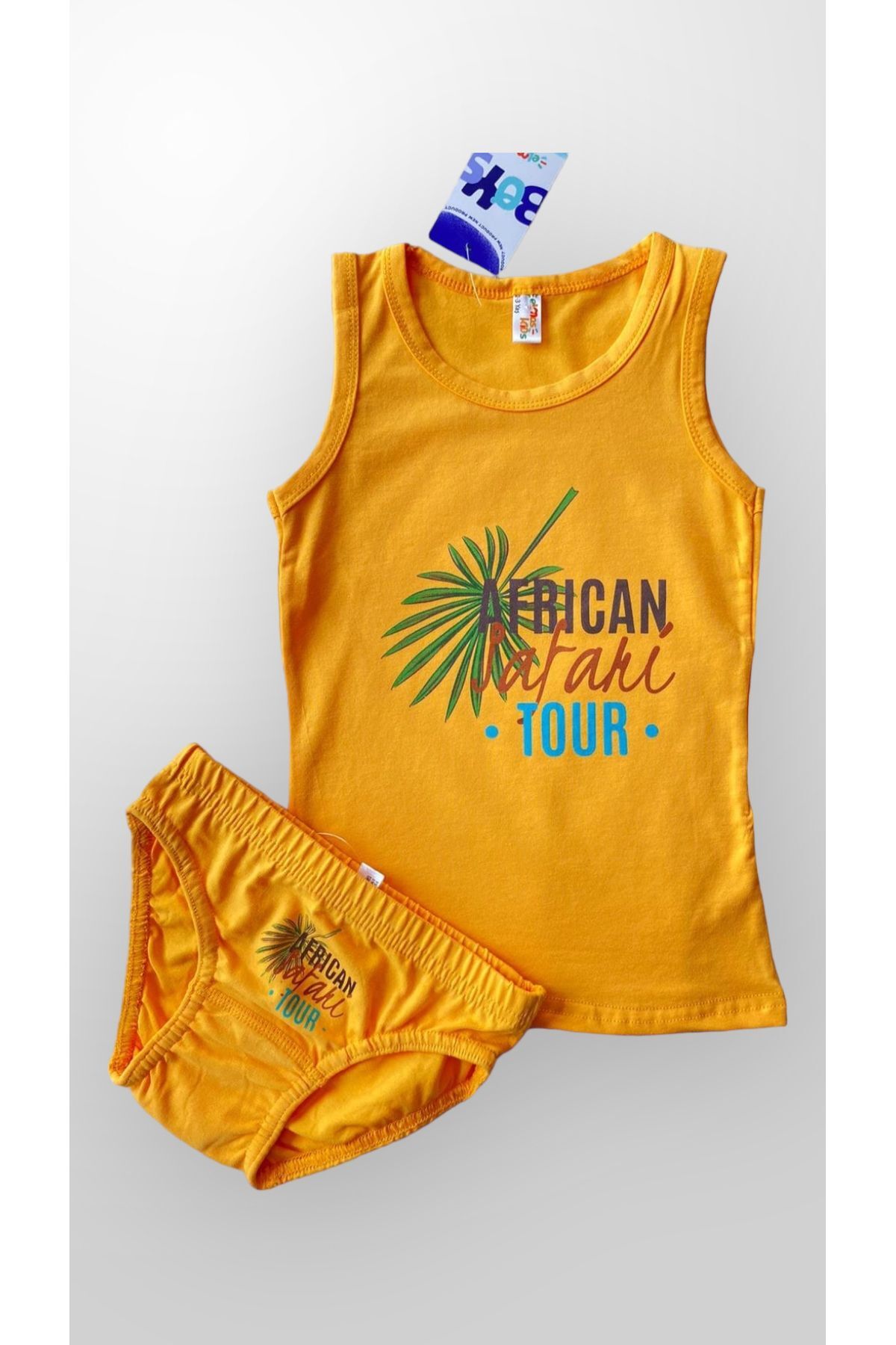 Fil Kids Erkek Çocuk Pamuklu Safari Desenli Atlet Slip Külot Takımı fotoğrafı 2 (önizleme)