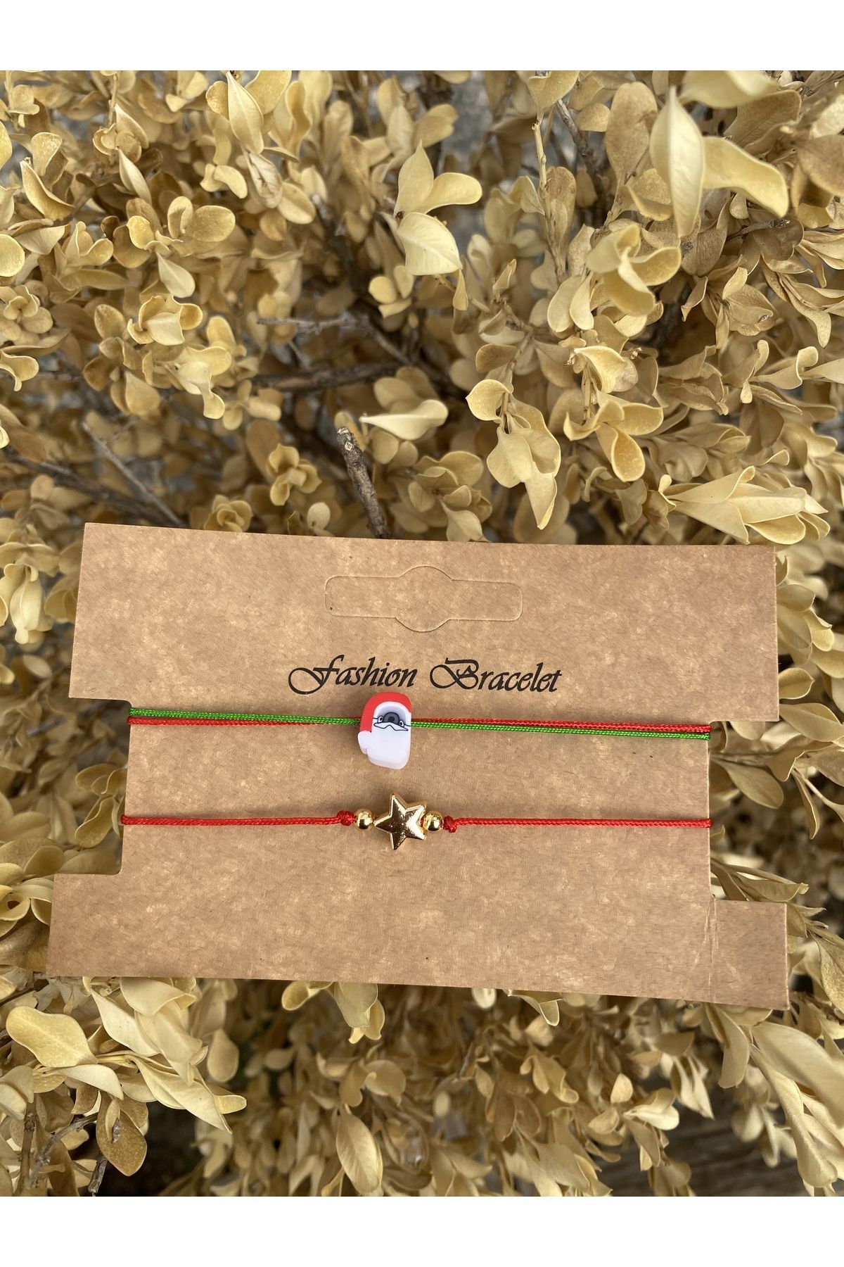 Stoneday-Christmas New Year Rope Bracelet Set with Santa Claus Gold Star Figure 2