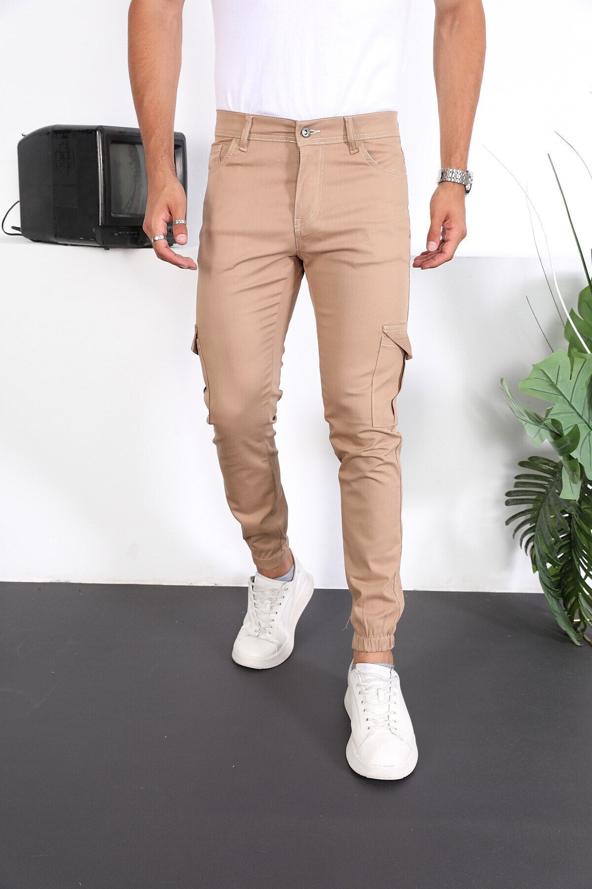 شلوار مردانه قهوه ای ENZİM JEANS | 651 اورجینال - تصویر 3
