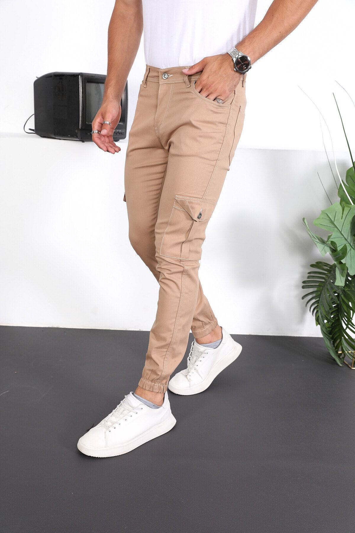 شلوار مردانه قهوه ای ENZİM JEANS | 651 اورجینال - تصویر 4