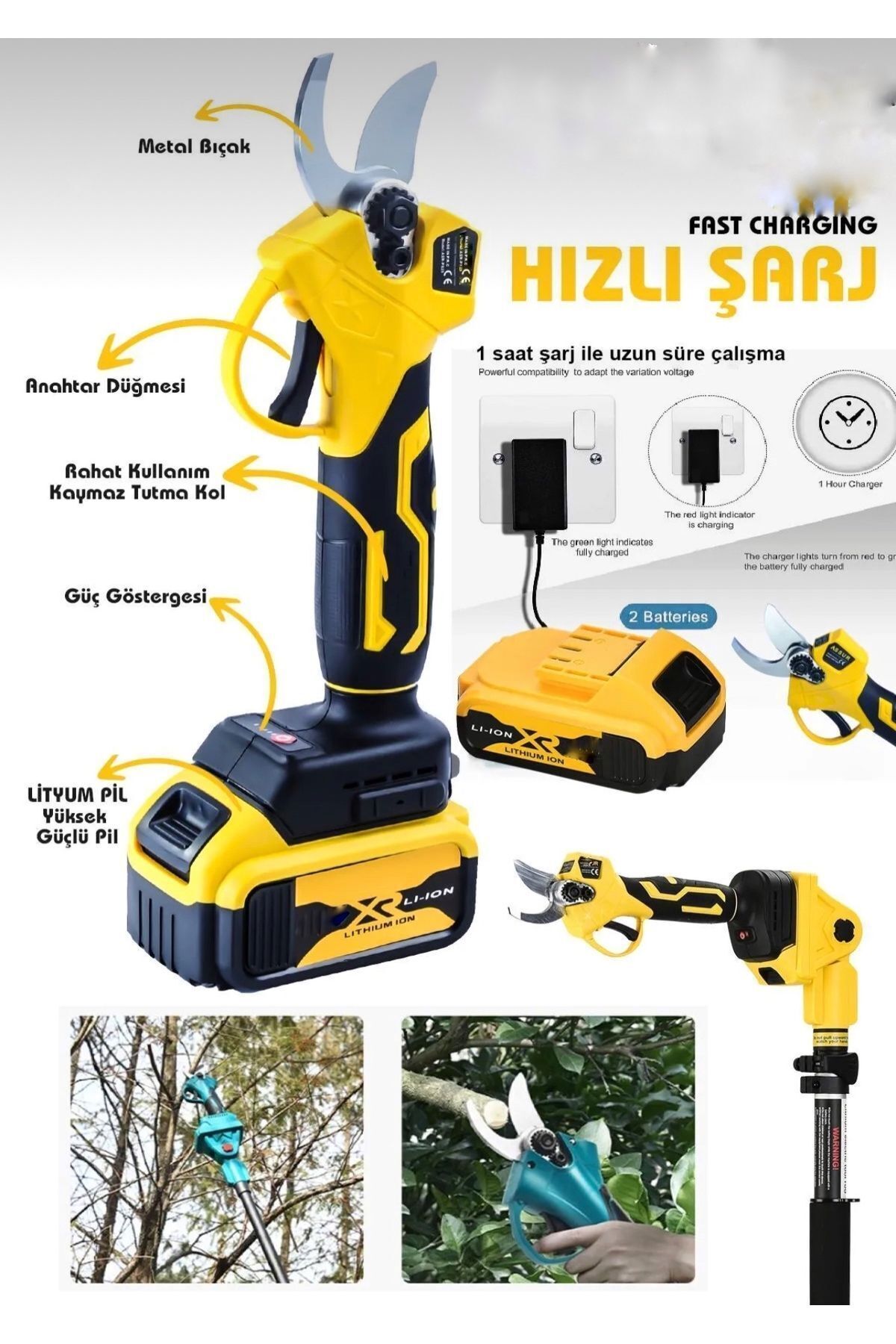 Germany Steel Alman Profesyonel 598 Vf 10 Ah 2 Metre Teleskopik