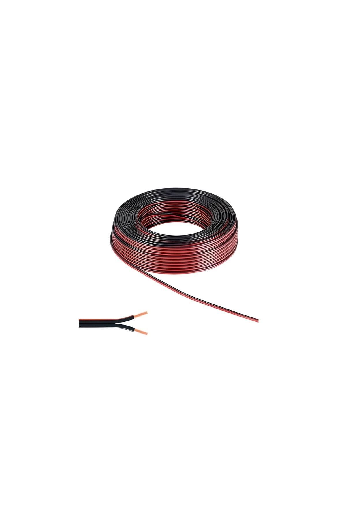 ZEMBİL 25 Metre 2X0.75 Elektrik Tesisat Bitişik Yassı Kordon Hoparlör Kablosu