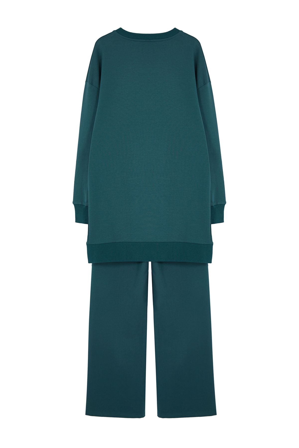 Trendyol Modest-Trainingsanzug-Set mit Rundhalsausschnitt und Ornament-Label in Petrolfarben - TCTAW22EN0060 7