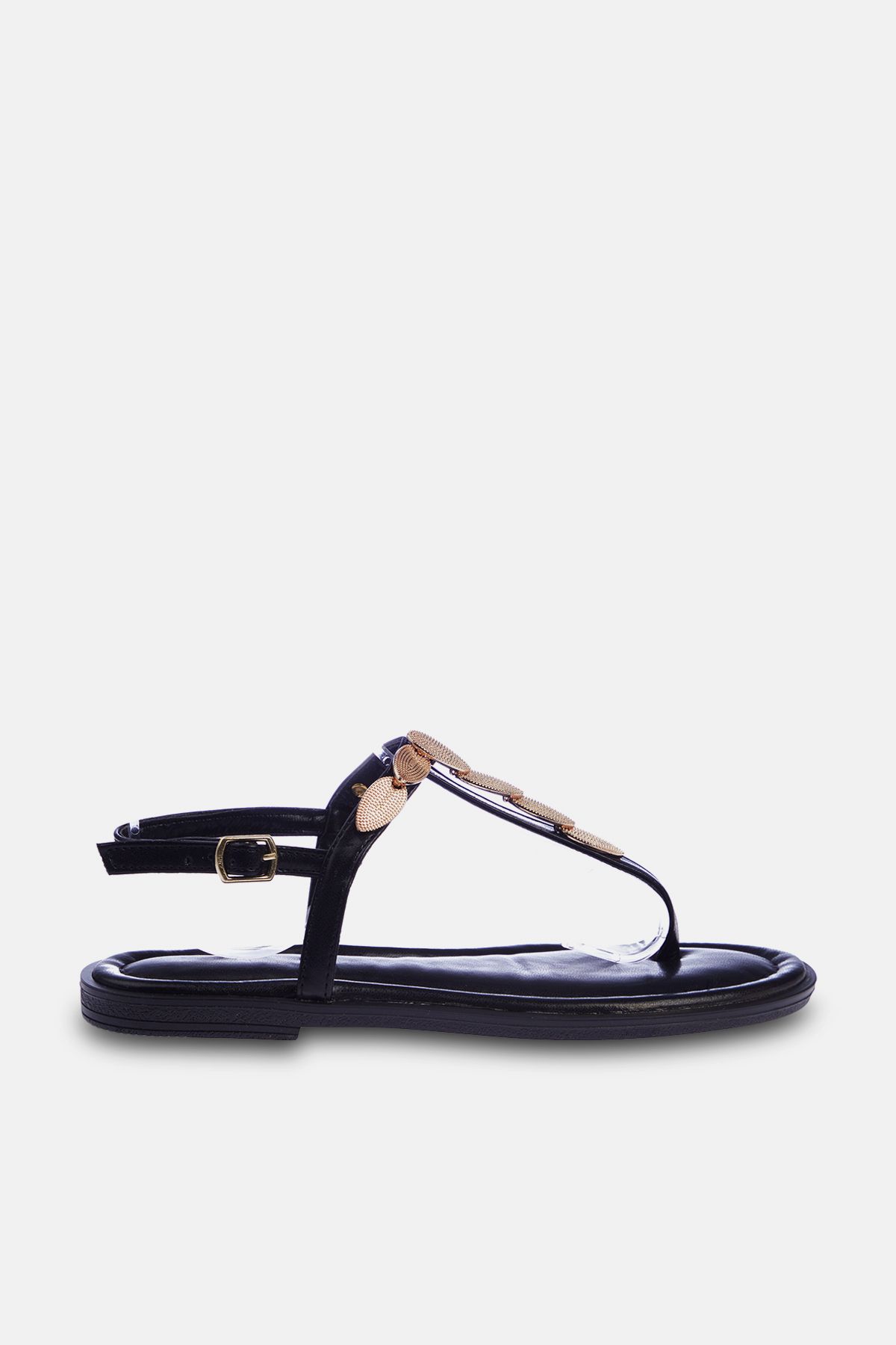 TRENDYOL SHOES-صندل فليب فلوب نسائي بأحجار سوداء - TAKSS24SD00004 5
