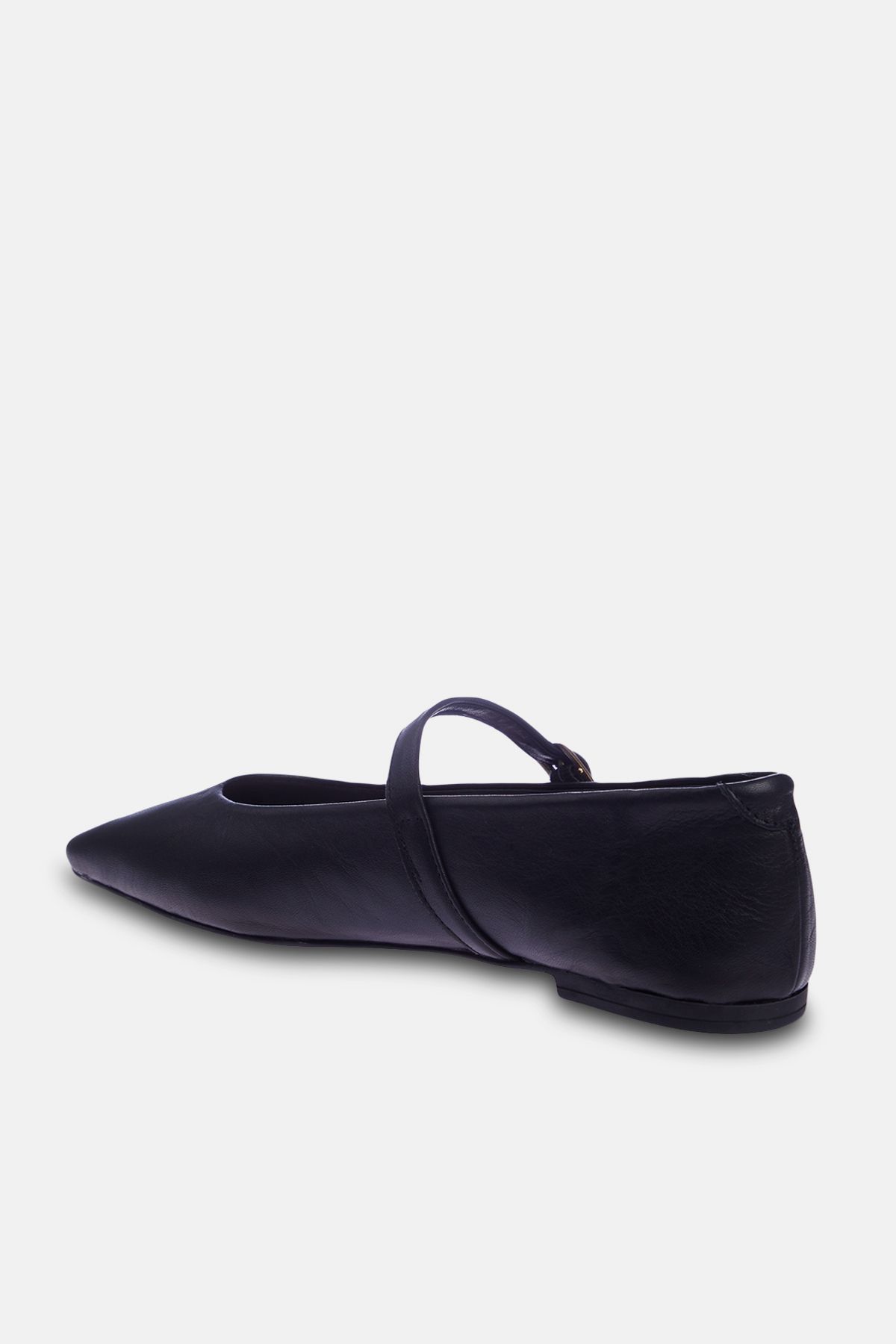 TRENDYOL SHOES-Schwarze Damen-Ballerinas aus echtem Leder mit quadratischer Zehenpartie TAKSS24BE00001 6