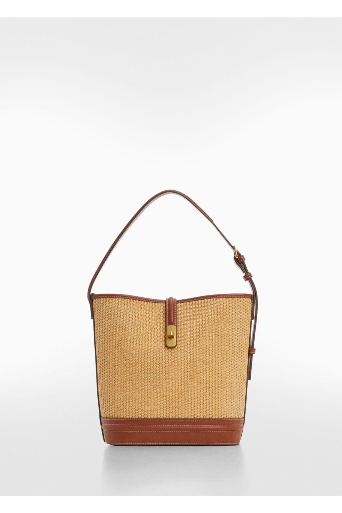 MANGO Woman-Torba typu bucket - wzór rafii 3