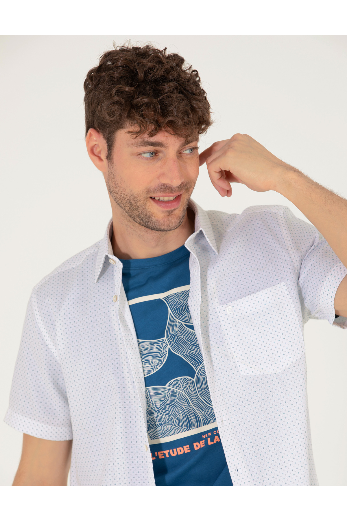 پیراهن مردانه پیر کاردین | 50255276-vr055 Pierre Cardin - Image 3