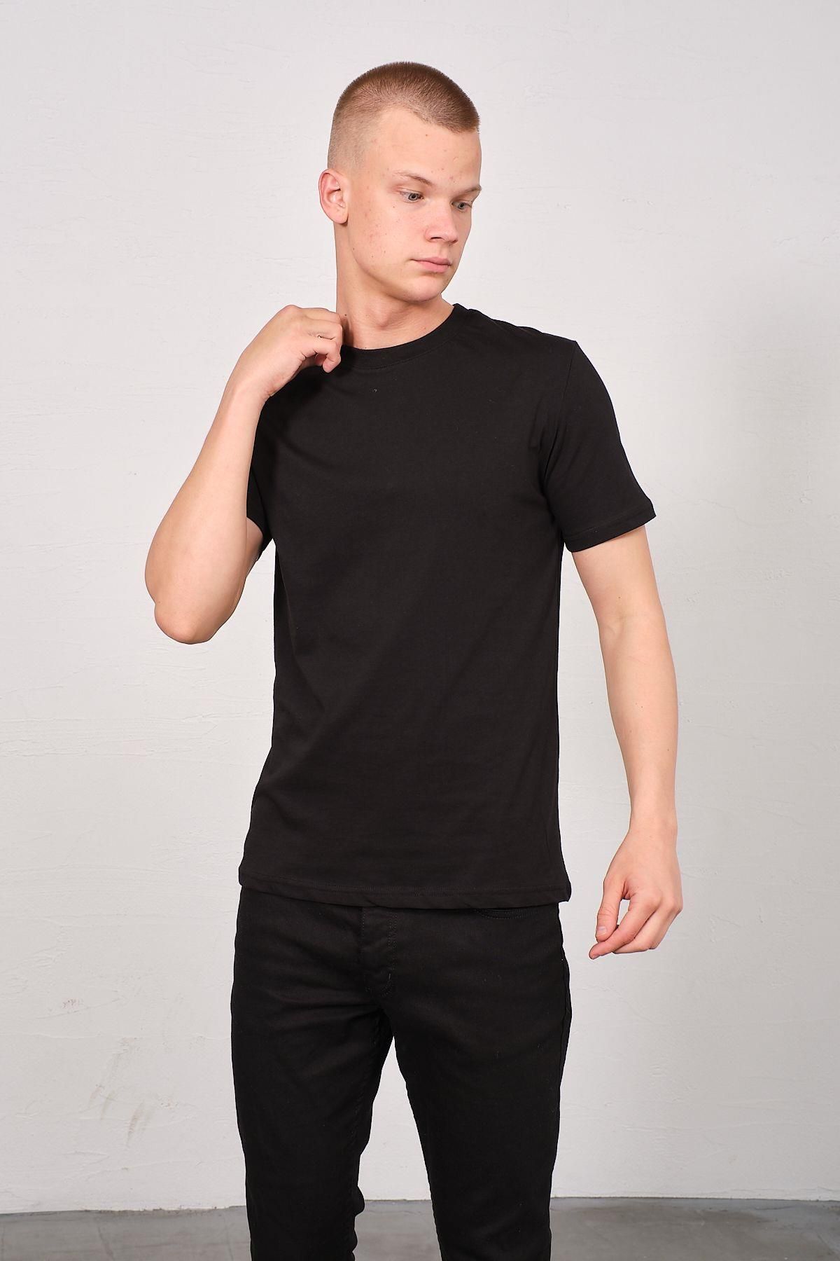 C&City-2-teiliges T-Shirt-Set mit Rundhalsausschnitt für Herren – 990 Grau/Schwarz, Regular Fit 4