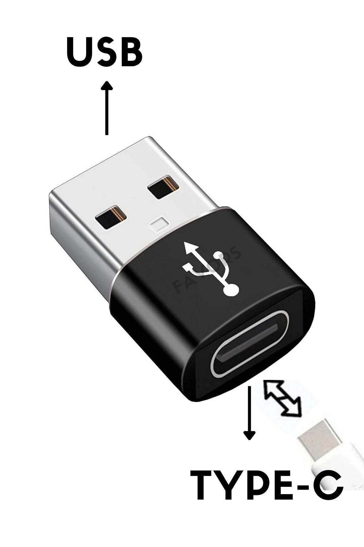 LOVYCO Usb To Type-c 3.0 Veri Aktarımı Otg Çevirici Usb'den Type-c'ye Dönüştürücü Adaptör Yüksek Hızlı
