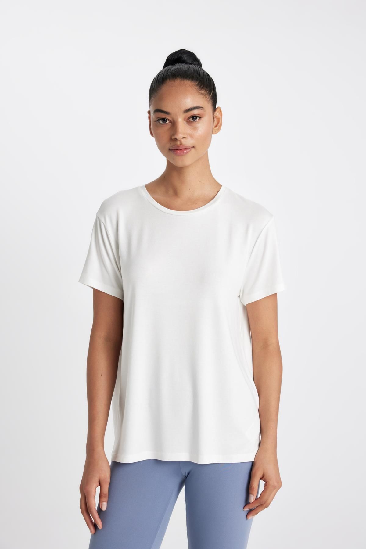 تی شرت ورزشی زنانه دفاکتو | D1904AX24HS Defacto - Image 3