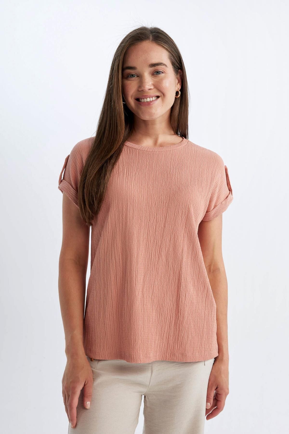 تی شرت زنانه دفاکتو | D3198AX24HS Defacto - Image 3