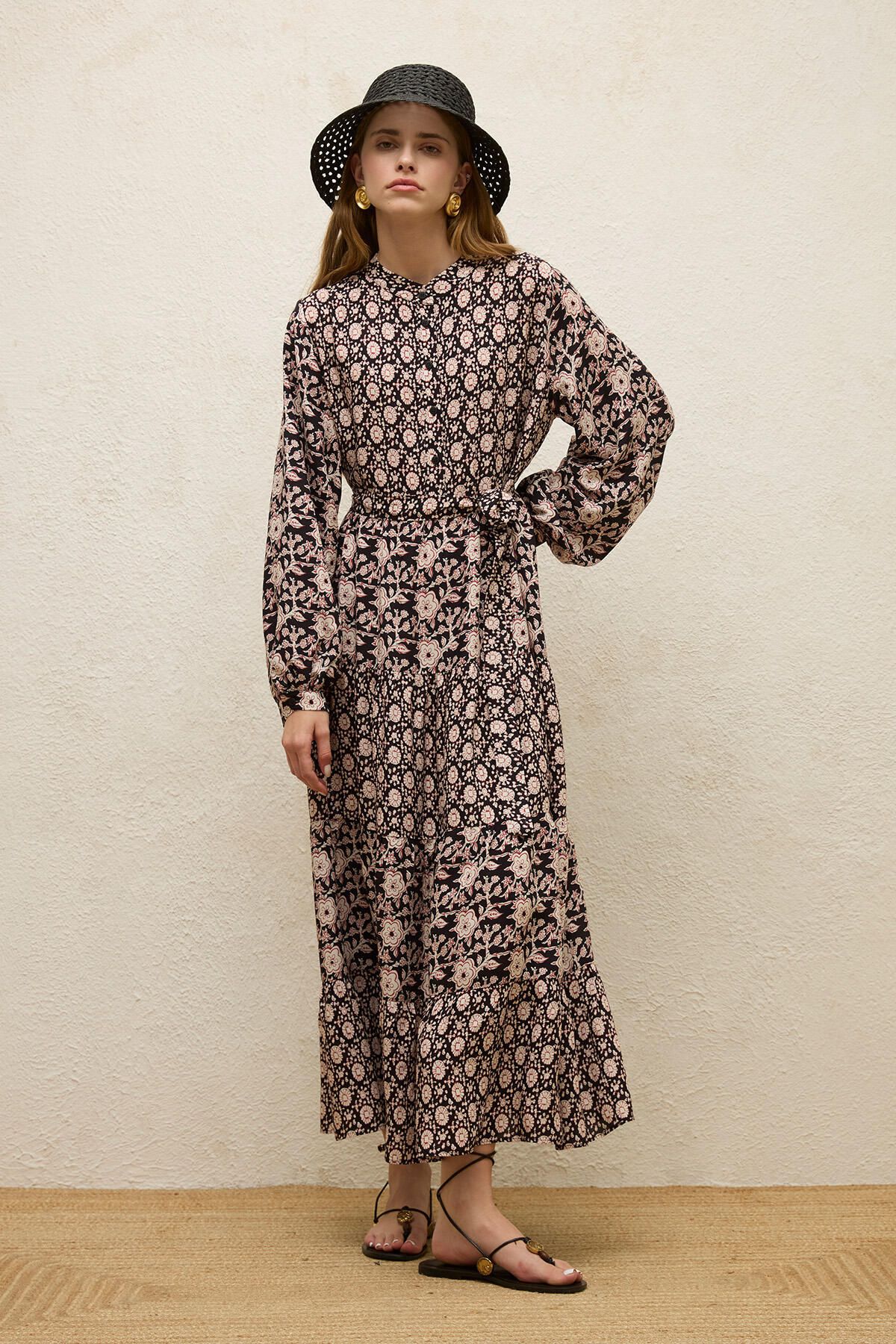 Manuka-Gaia Patterned Viscose Layered Dress 2